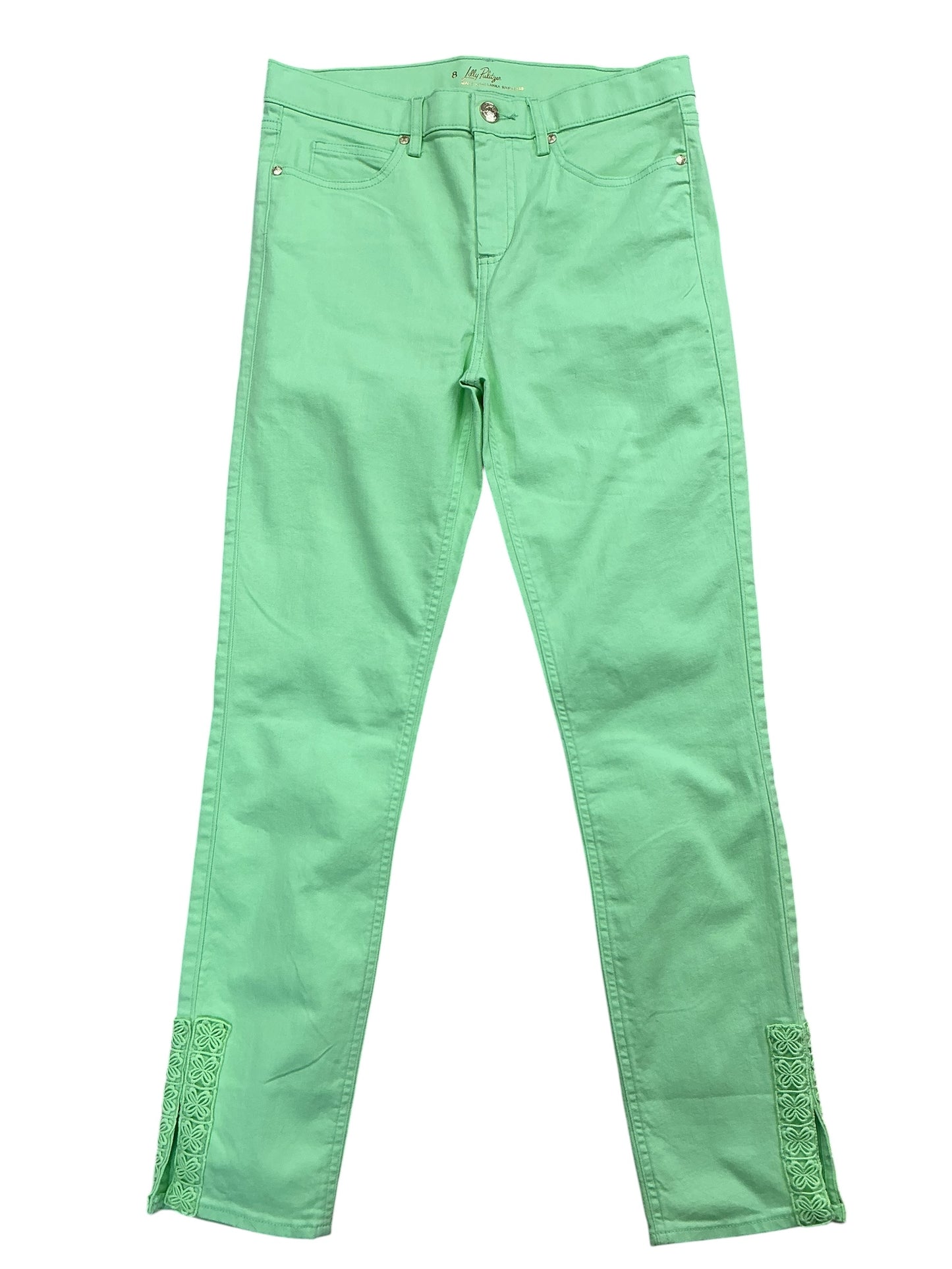 Lilly Pulitzer NWT South Ocean High Rise Pants Pistachio Macaron - Size 8