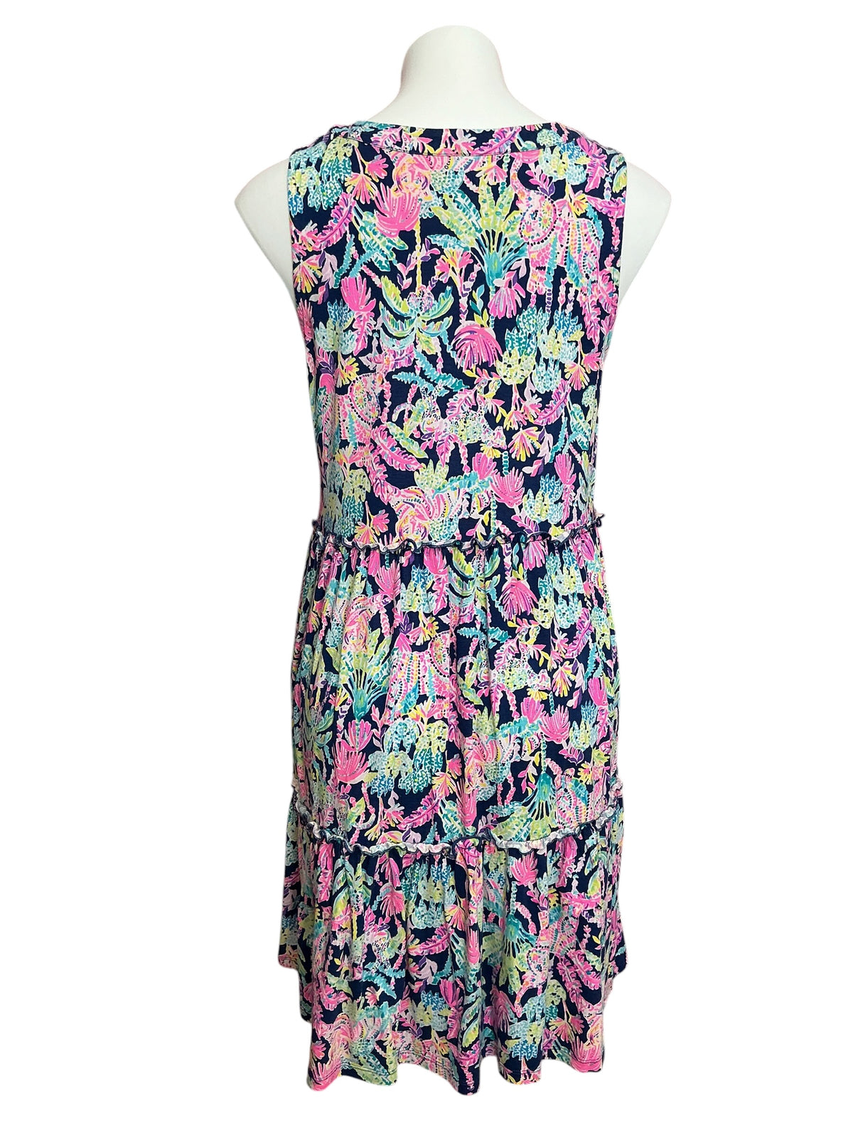 Lilly Pulitzer Lorina Swing Dress Oyster Bay Navy Seen And Herd - Size M