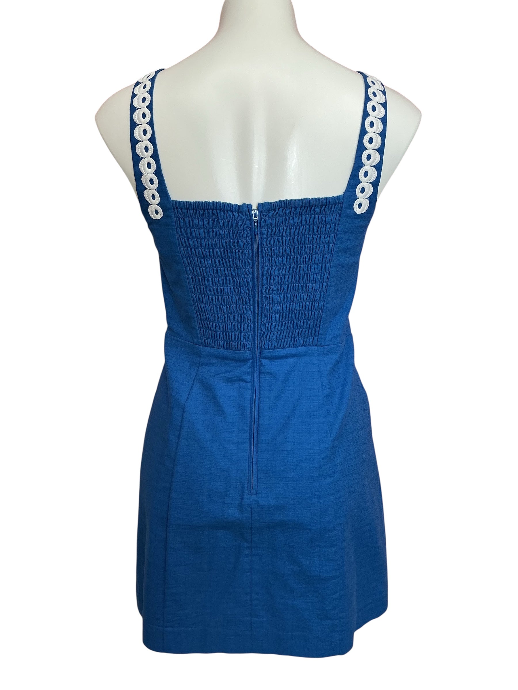 Lilly Pulitzer Isleen Skirted Cotton Romper Barton Blue - Size 2