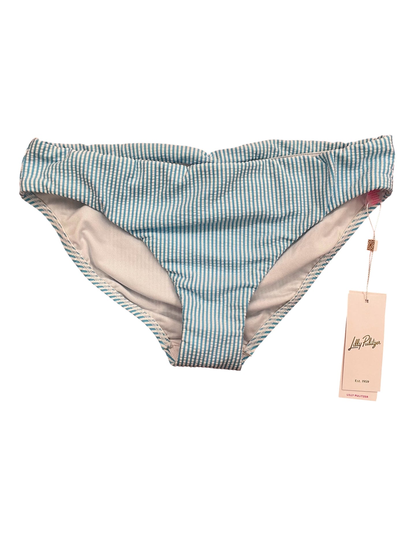 Lilly Pulitzer NWT Betie Bikini Bottom Capri Blue Seersucker Stripe - Size 6