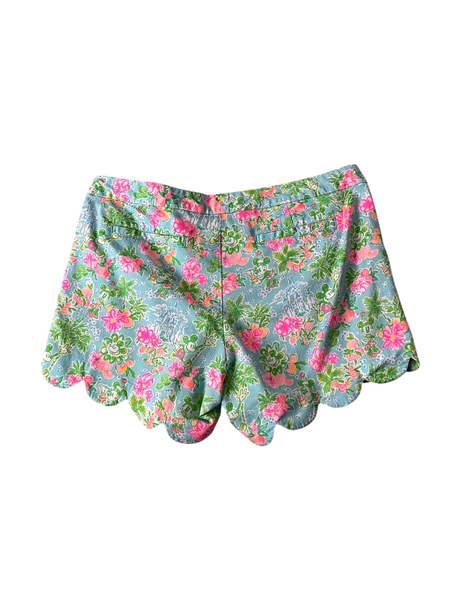 Disney Parks Collection x Lilly Pulitzer “Buttercup" Scalloped Short Lilly Loves Disney - Size 10