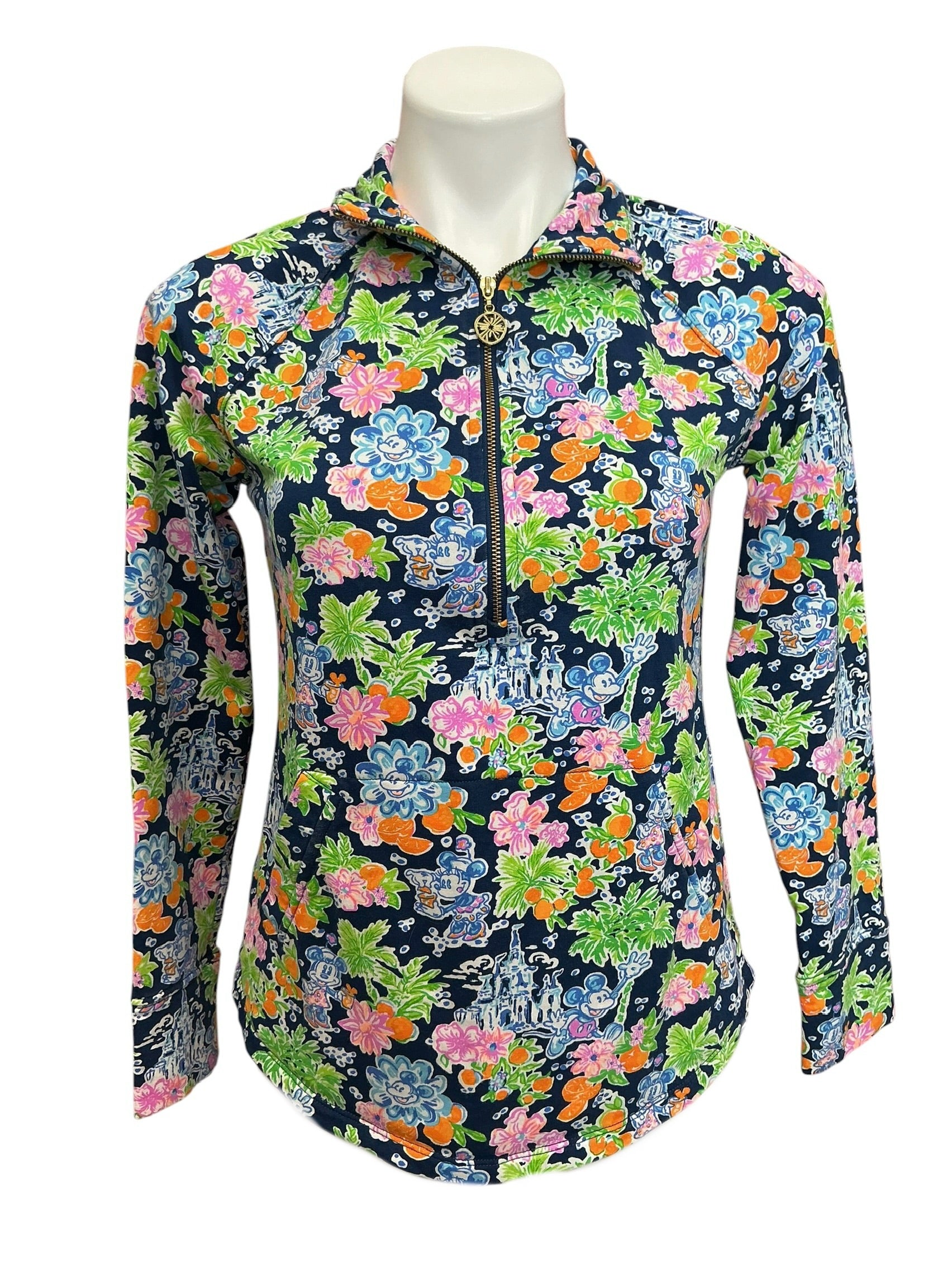 Lilly Pulitzer X Disney Skipper Popover Top Aegean Navy Lilly Loves Disney - Size XS