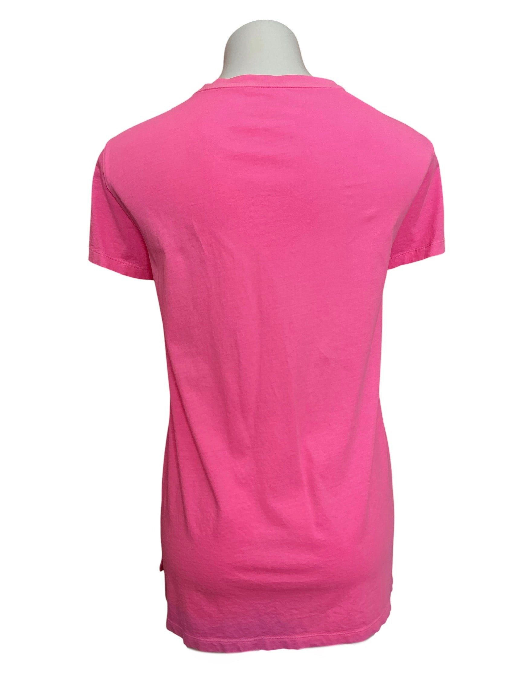 Lilly Pulitzer Etta V Neck Top Havana Pink - Size XL