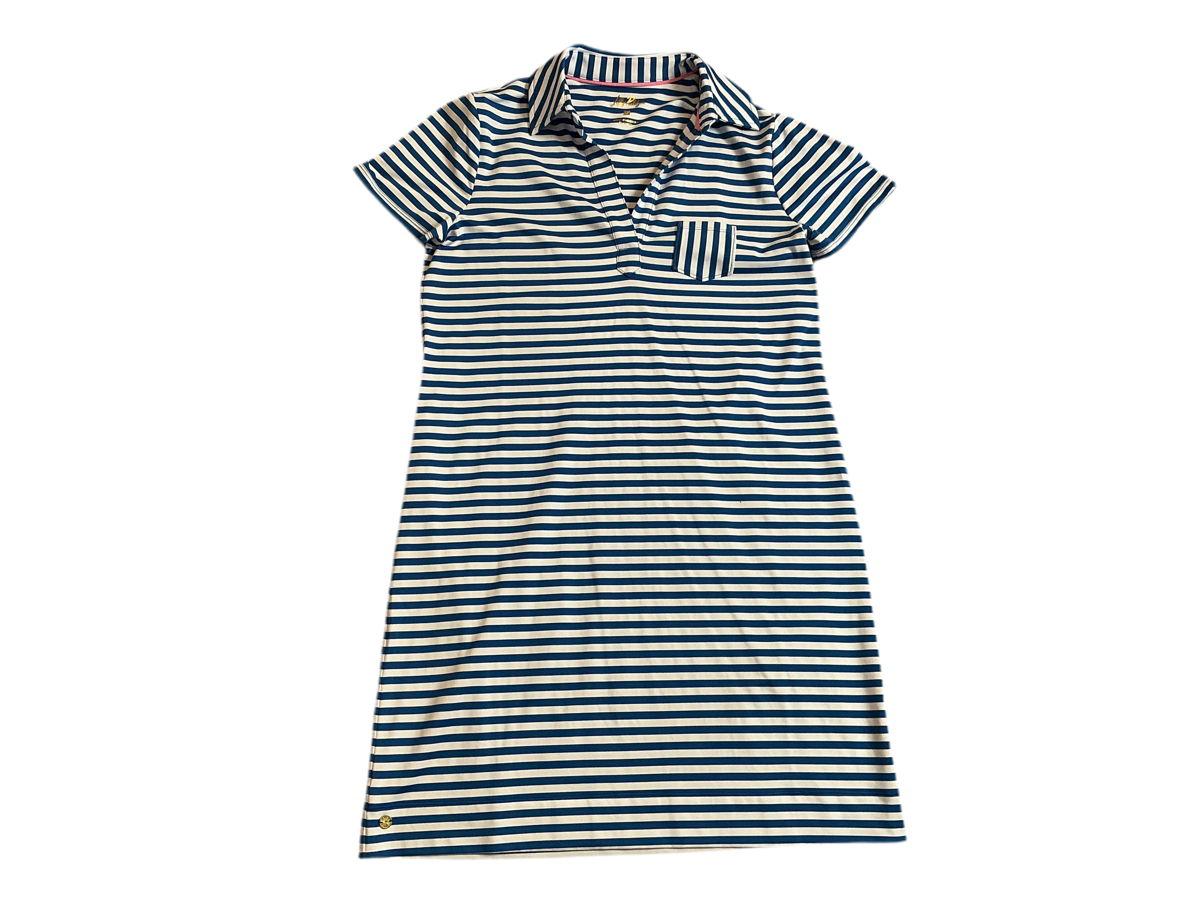 Lilly Pulitzer NWT - Dune UPF 50+ Short Sleeve Dress - Barton Blue St. Tropez Stripe - Size S