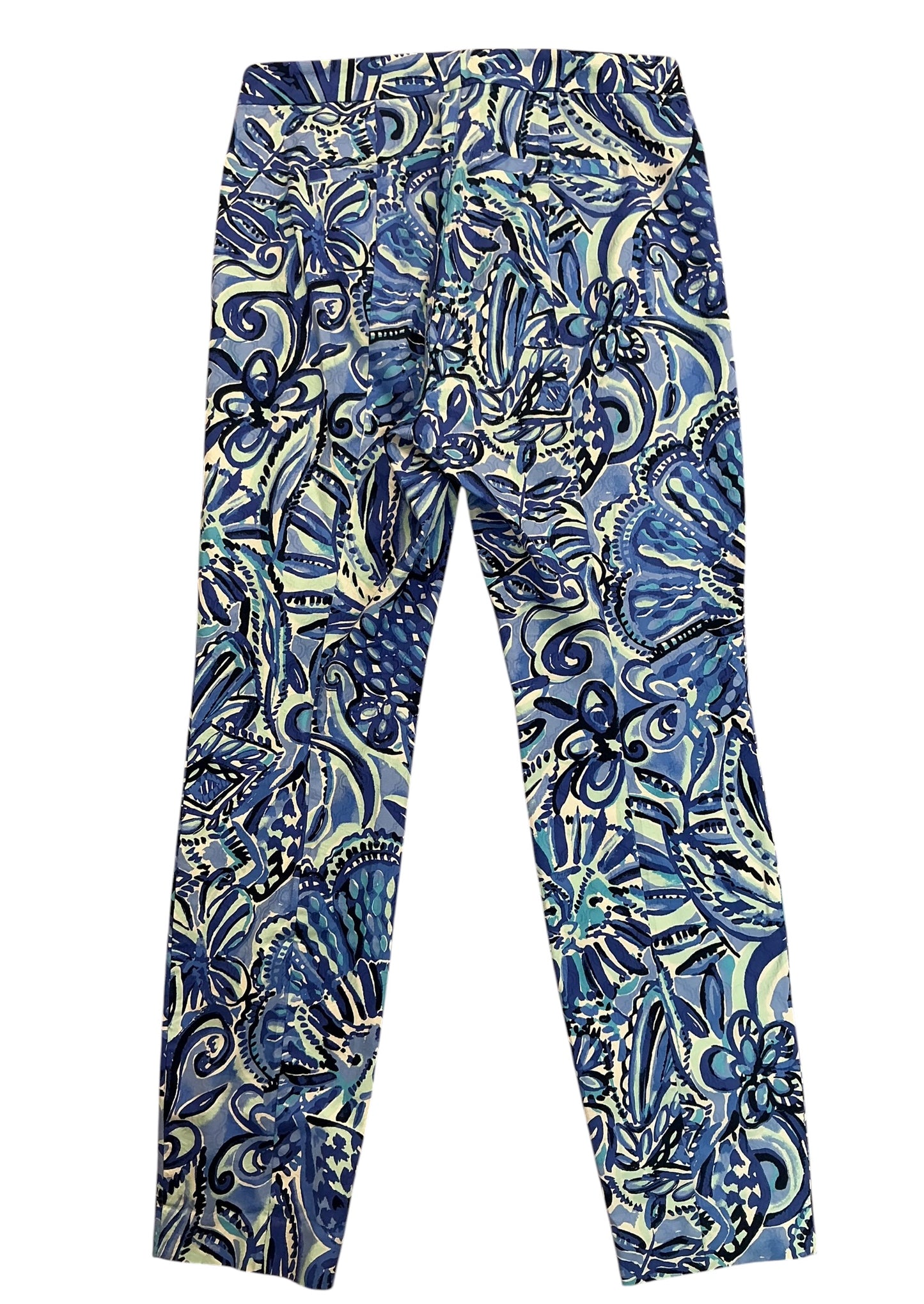 Lilly Pulitzer Kelly Skinny Ankle Pants Iris Blue Zanzibar Zoo - Size 6