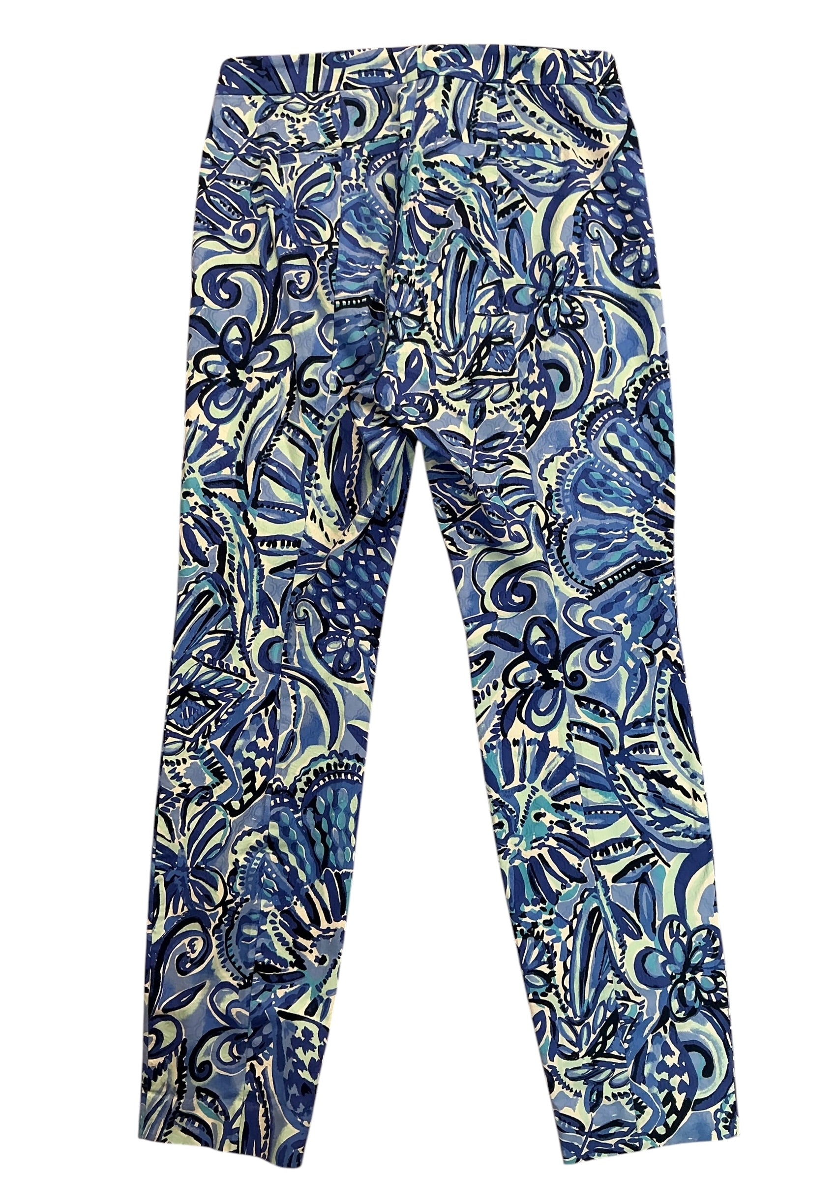 Lilly Pulitzer Kelly Skinny Ankle Pants Iris Blue Zanzibar Zoo - Size 6