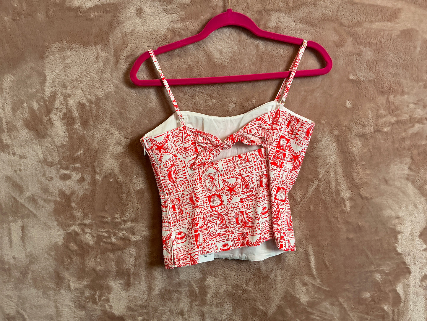 Lilly Pulitzer Top NWT - Shelli Stretch Top - Mizner Red - Seaside Harbour - Size 0