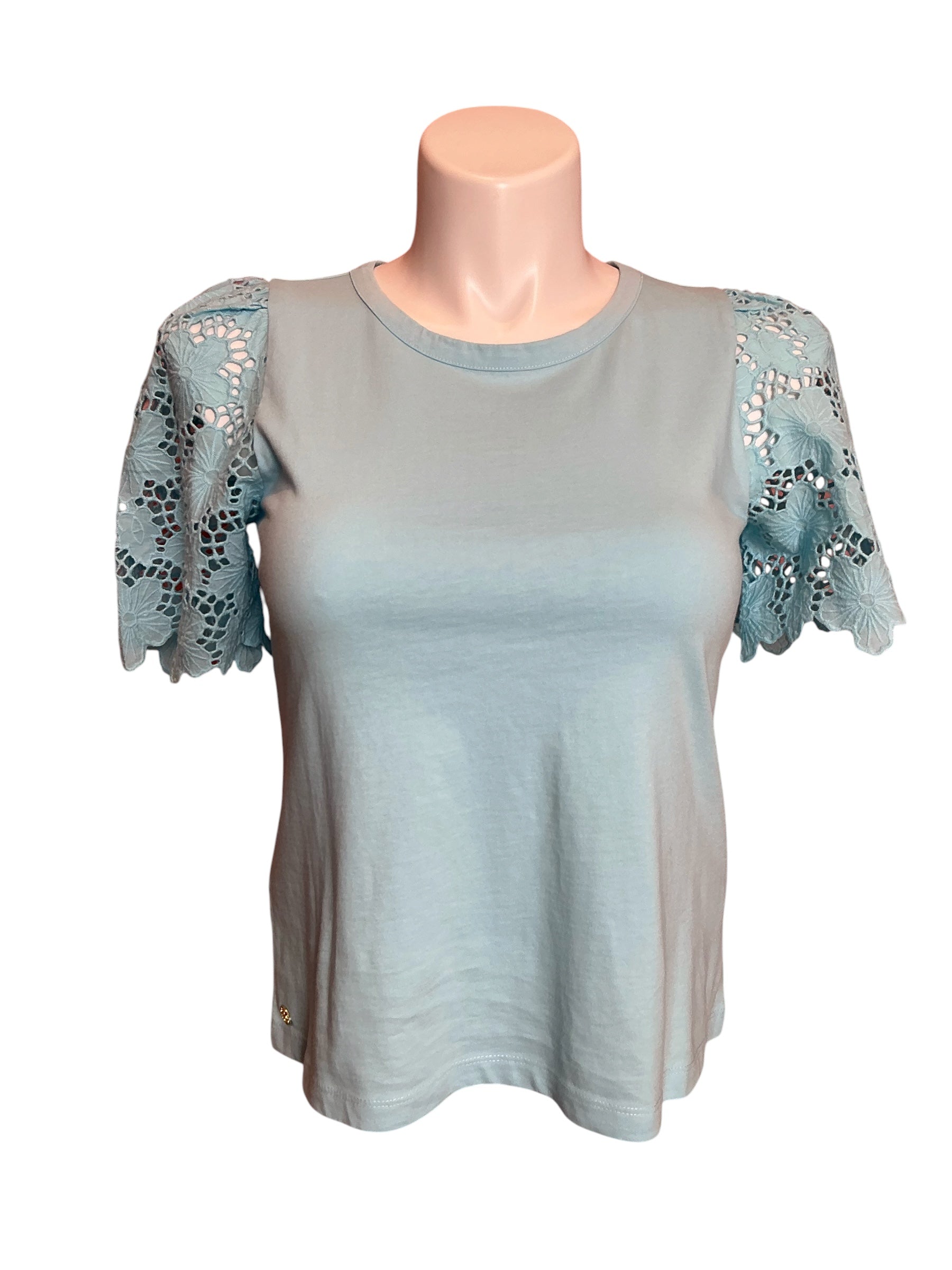 Lilly Pulitzer NWT Sebene Knit Top Fresh Water Blue - Size S