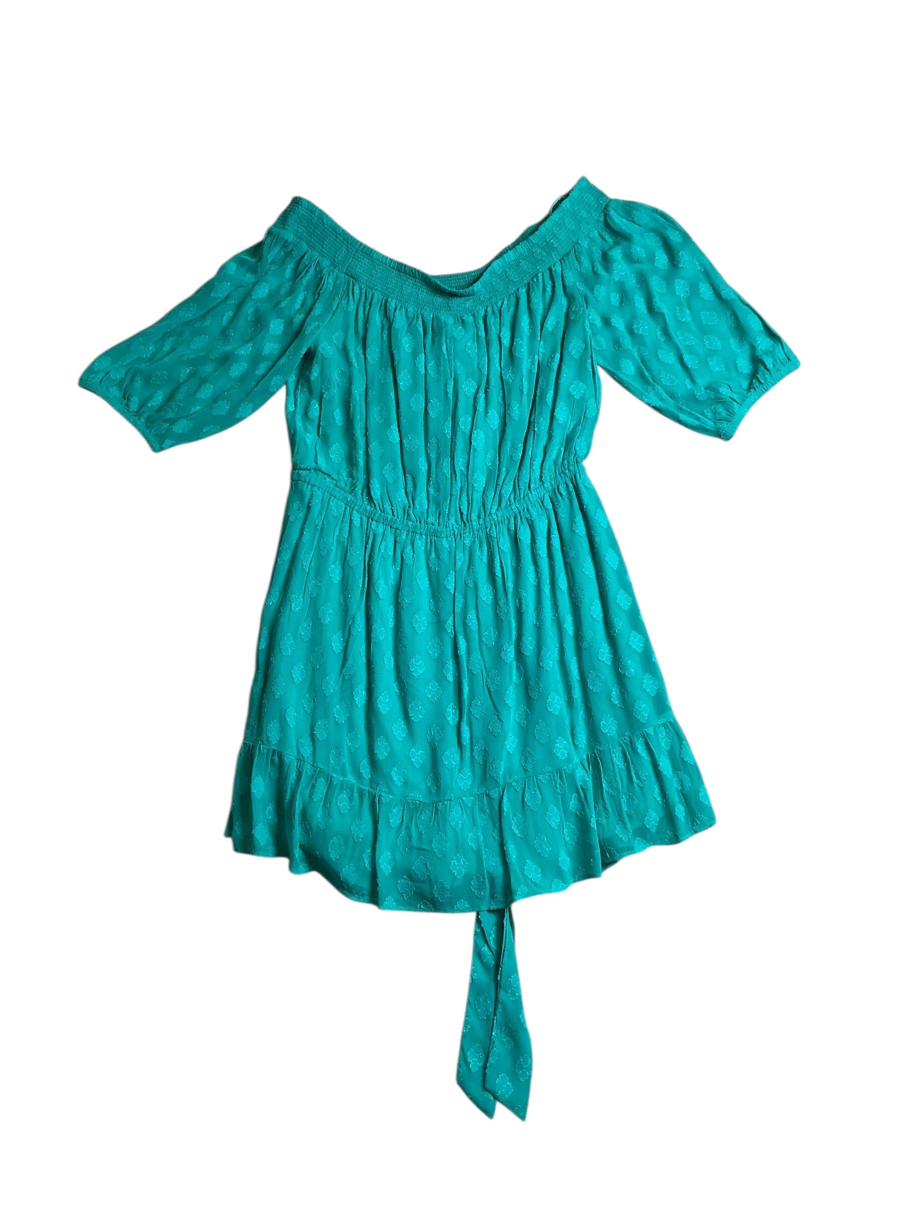 Lilly Pulitzer NWT Rochelle Off The Shoulder - Water Lilly Green Daiquiri Ditsy Rayon - Size XL