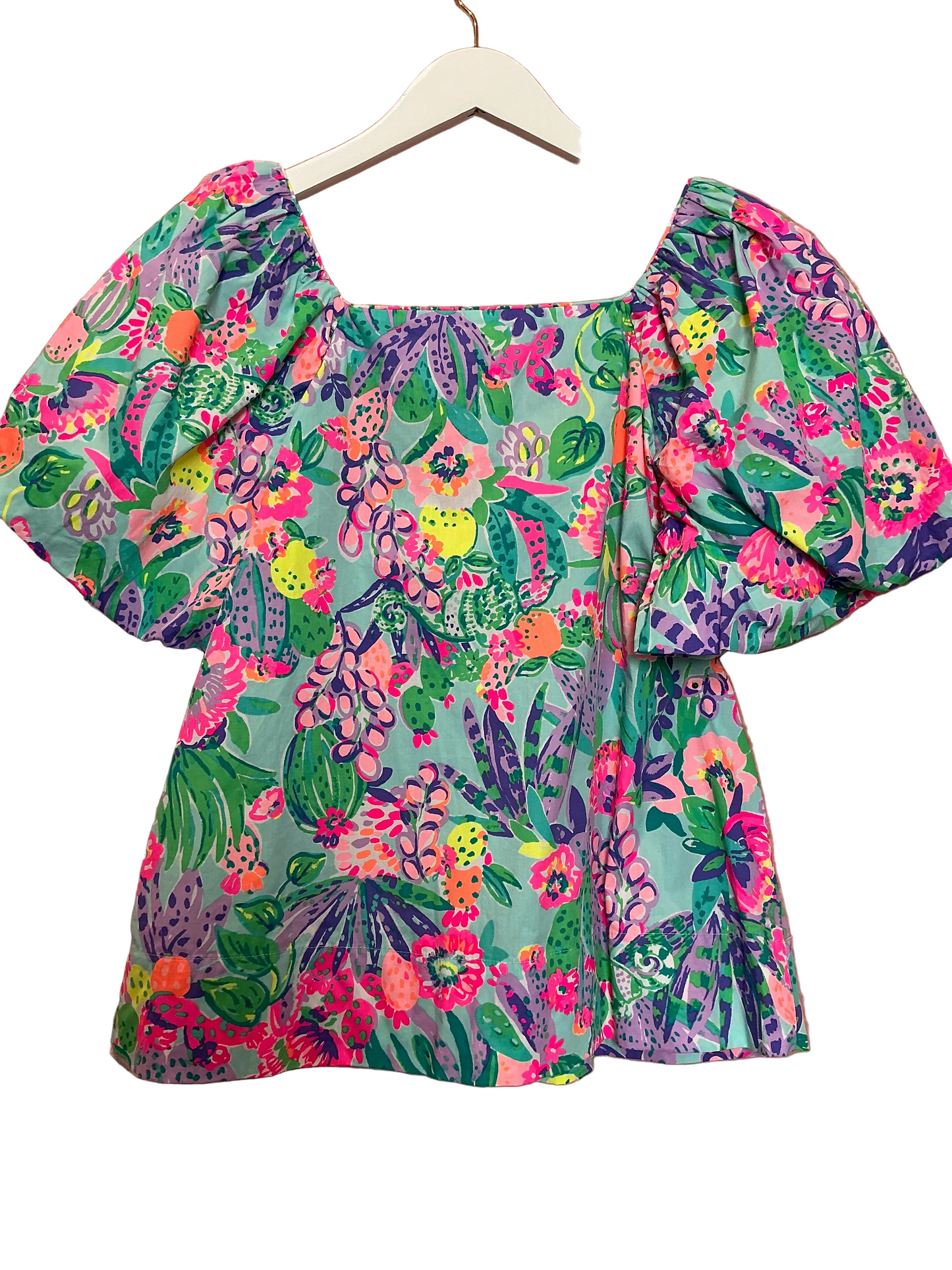 Lilly Pulitzer NWT - Lette Short Sleeve Top - Me And My Zesty - Multi - Size Small