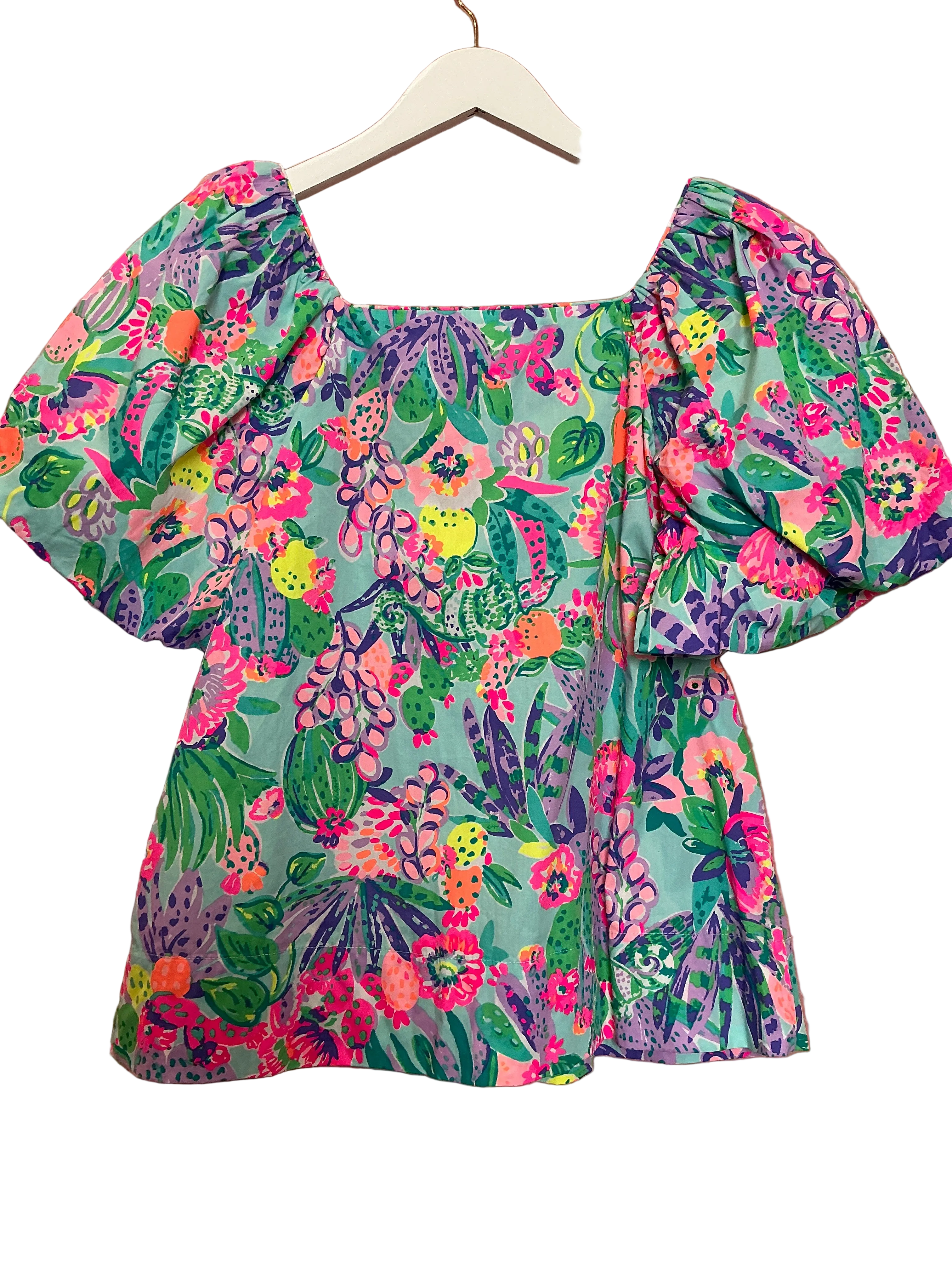 Lilly Pulitzer NWT - Lette Short Sleeve Top - Me And My Zesty - Multi - Size Small
