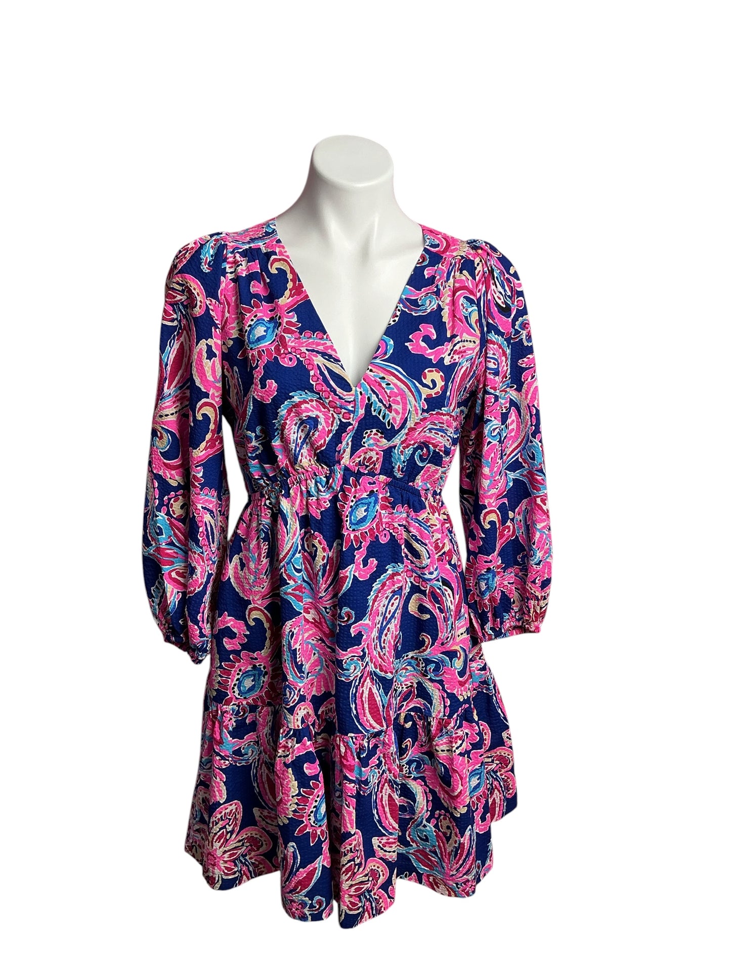 Lilly Pulitzer- Deacon 3/4 Sleeve Dress Multi Fitting About Size 6