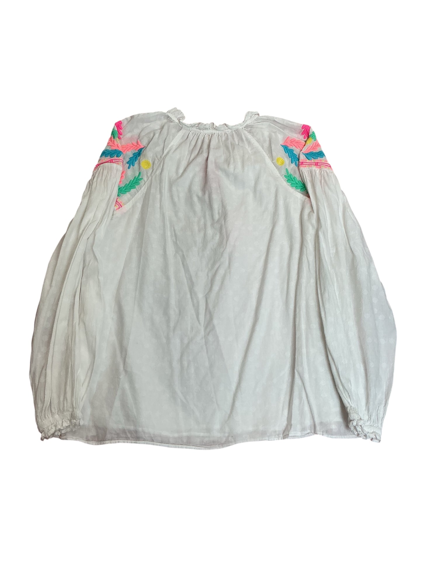 Lilly Pulitzer Florentina Peasant Top Embroidered Resort White - Size S