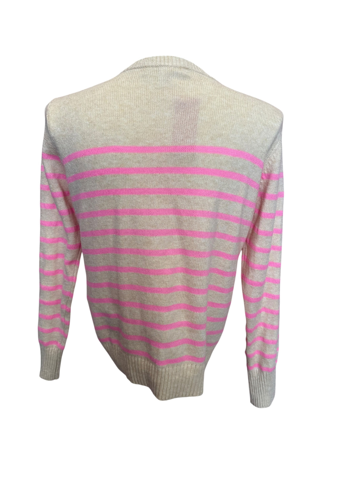 Lilly Pulitzer Fairley Stripe Sweater Heathered Sands / Paradise Pink Stripe - Size XL