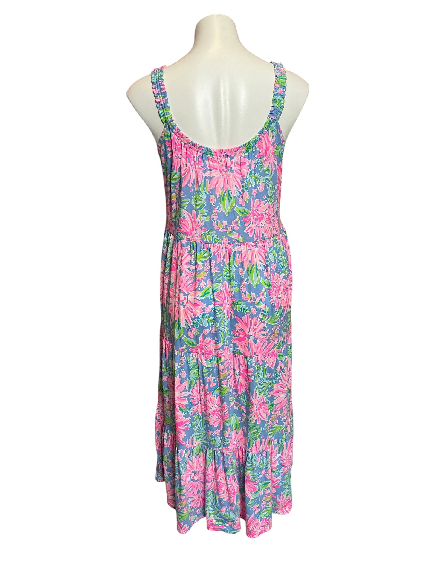 Lilly Pulitzer Loro Midi Dress Blue Peri Sunrise Bay - Size S