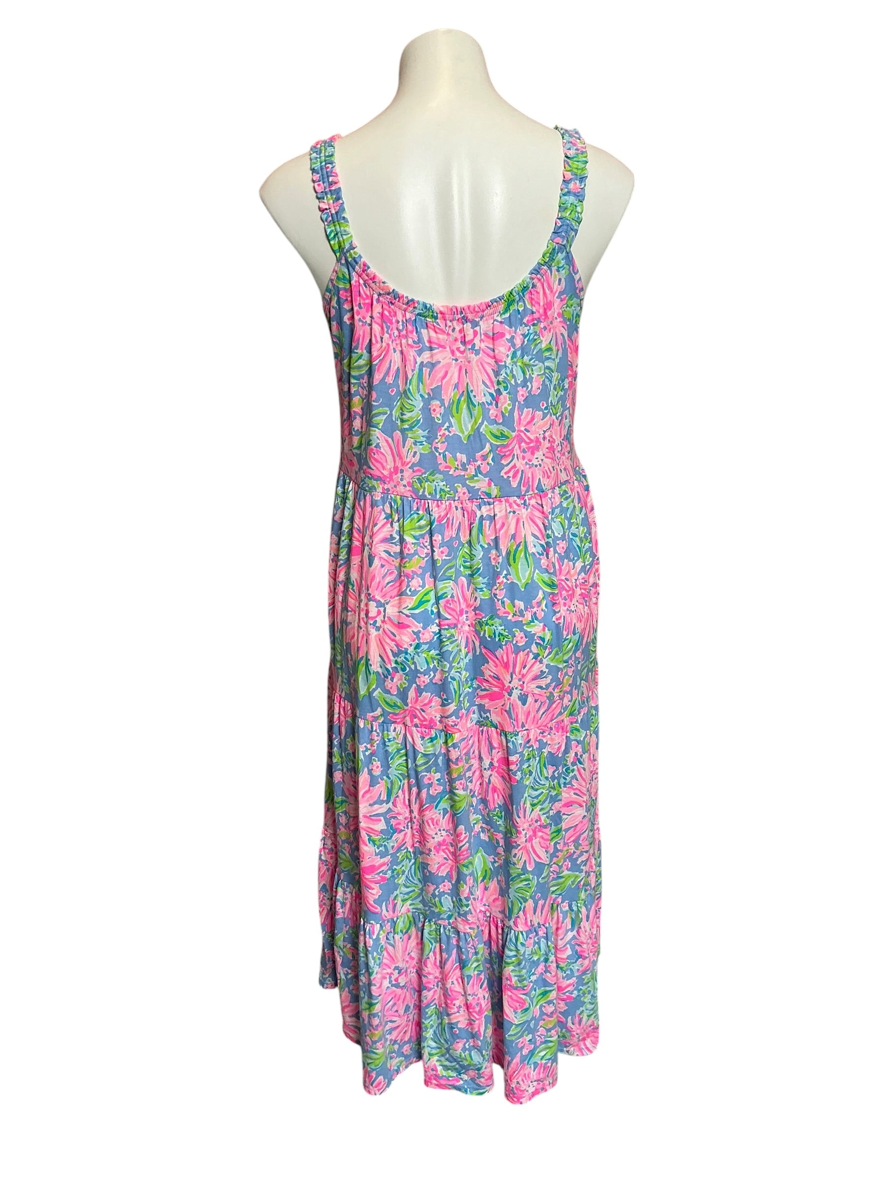 Lilly Pulitzer Loro Midi Dress Blue Peri Sunrise Bay - Size S