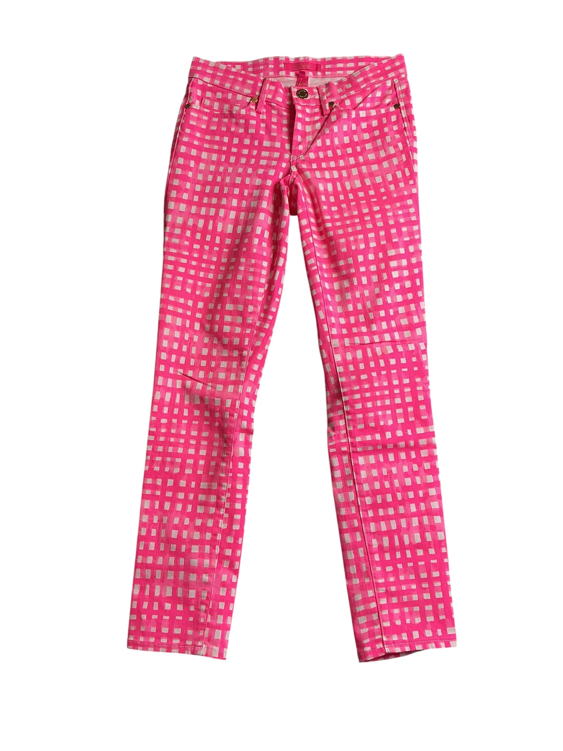 Lilly Pulitzer NWT South Ocean Skinny Crop - Pink Tropics Feelin Beachy - Size 2
