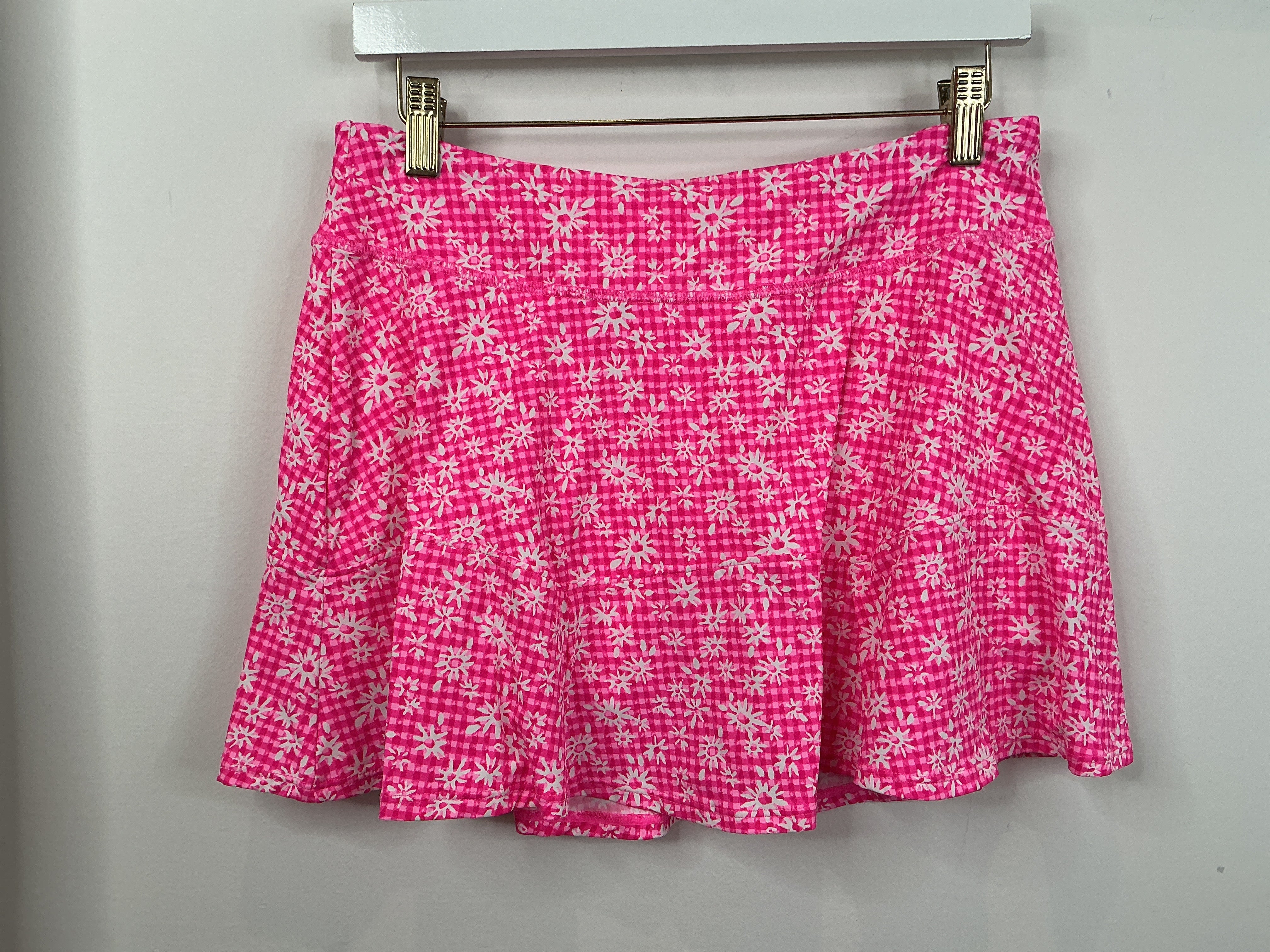 Lilly Pulitzer NWT Corrine Skort UPF 50+ Aura Pink Check You Out - Size M