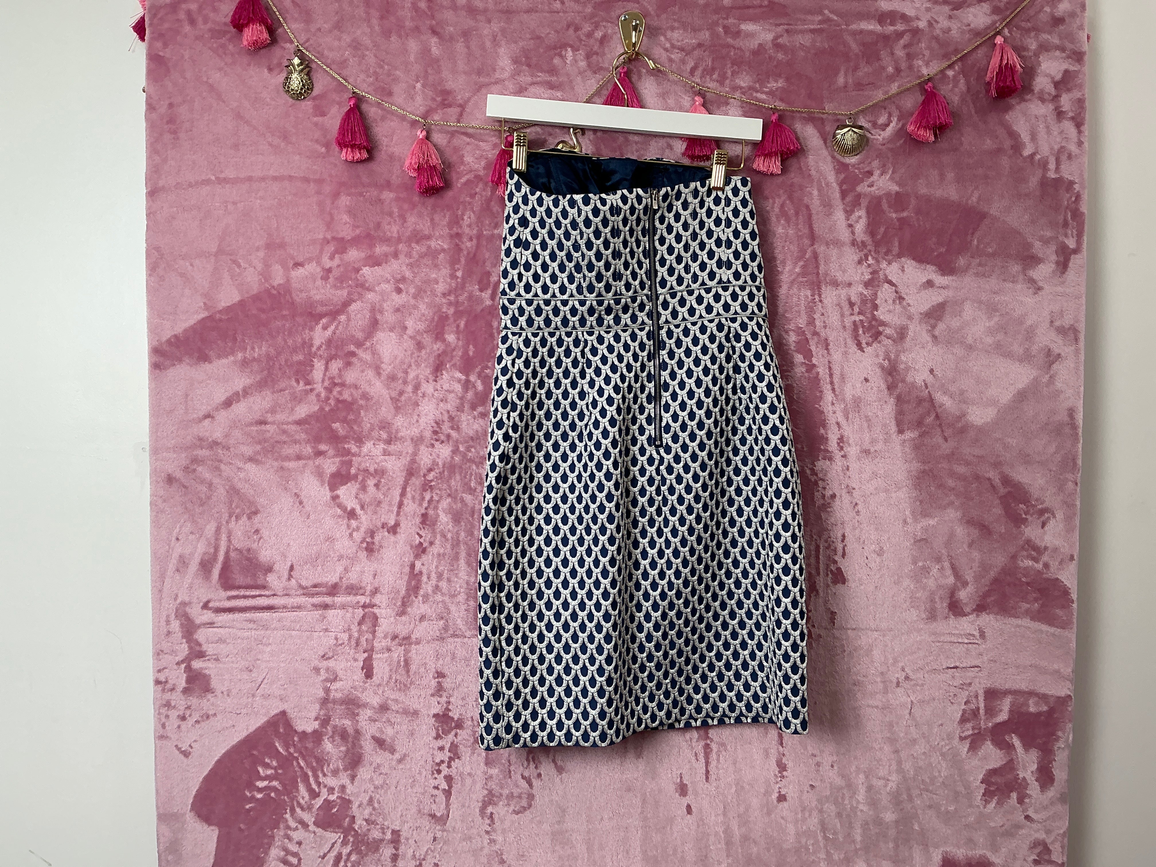 Lilly Pulitzer NWT Josephina Dress Bright Navy Scallop Jacquard - Size 6