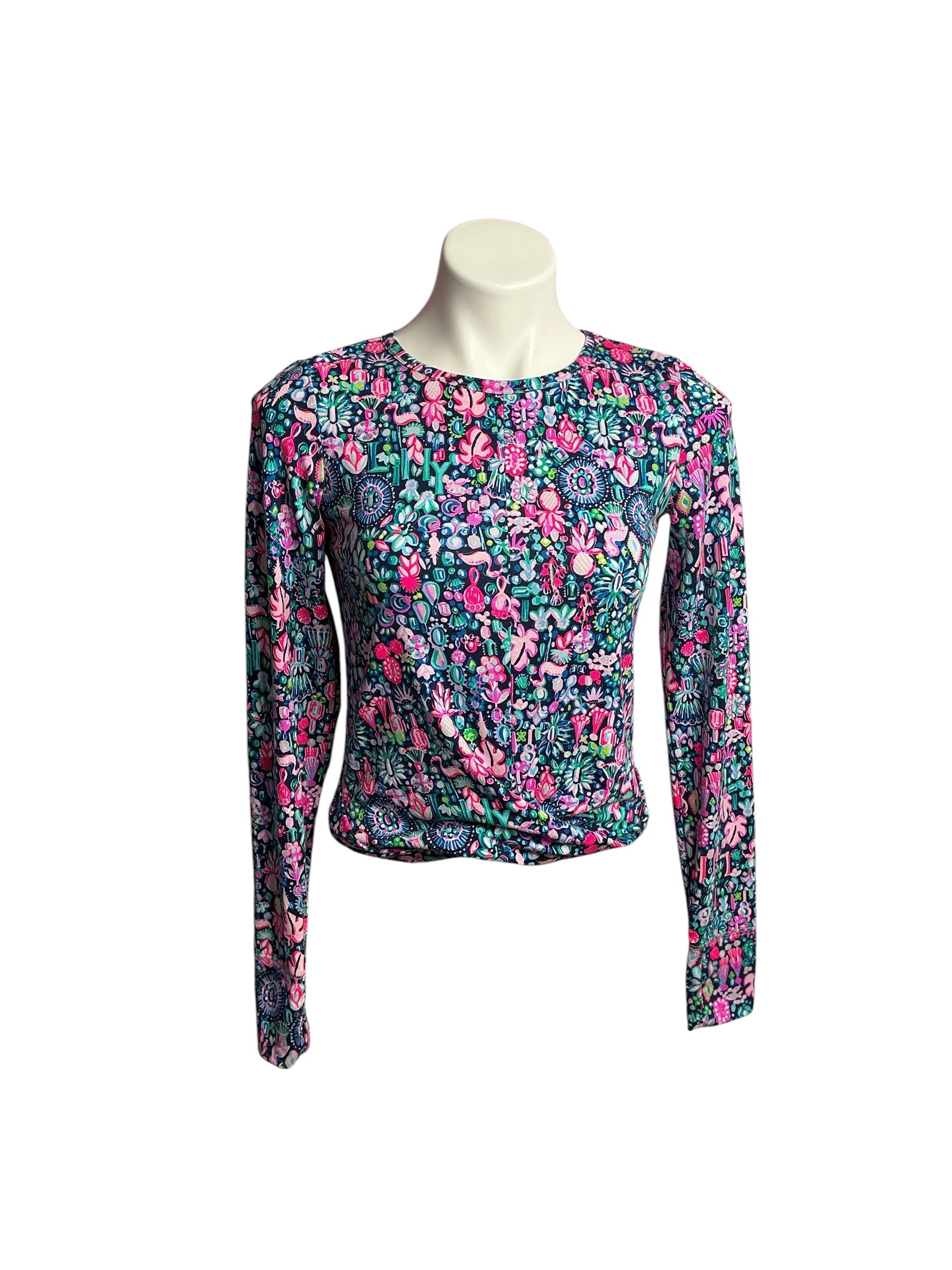 Lilly Pulitzer- Luxletic Oden Top Low Tide Navy Jewelry Size XS