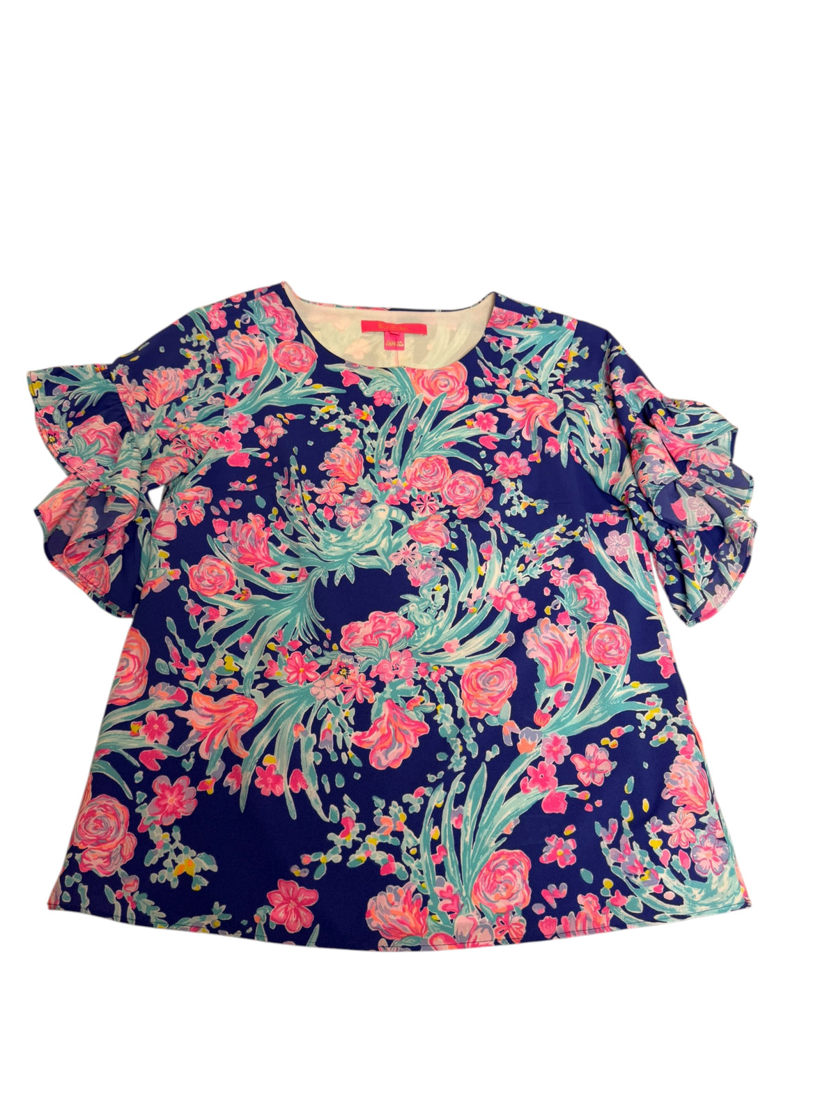 Lilly Pulitzer Darlah Top Corsica Blue Toucan Party - Size XXS