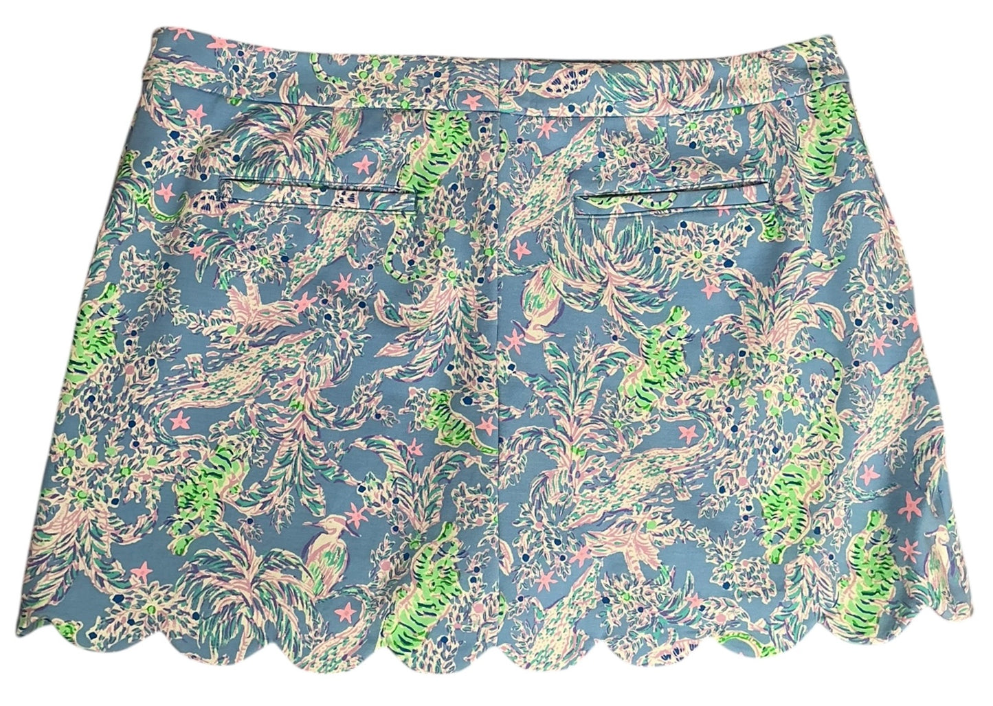 Lilly Pulitzer Colette Knit Skort Blue Peri Turtle Package  - Size 14
