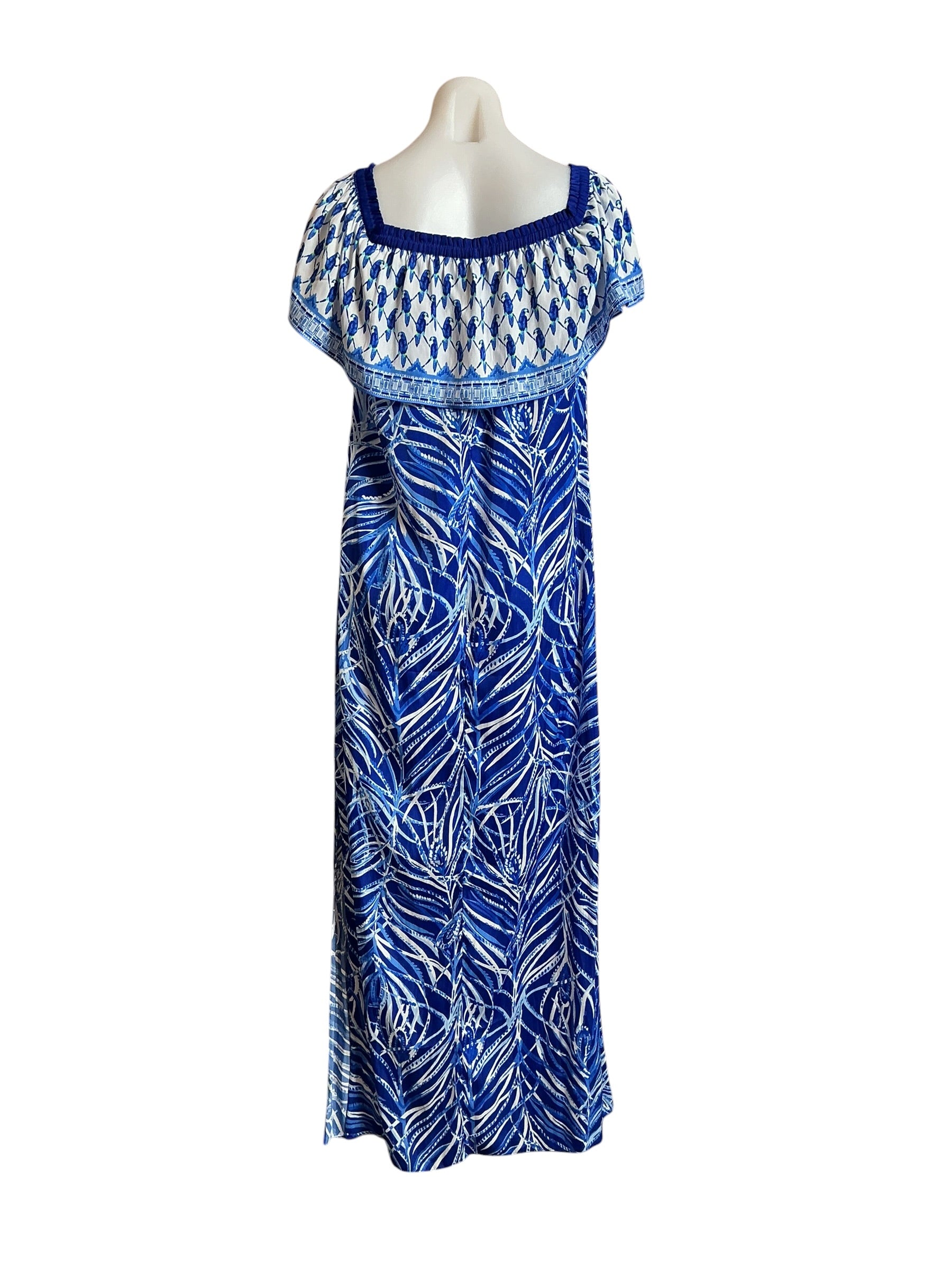 Lilly Pulitzer NWT Alicia Maxi Dress Twilight Blue Early Riser Engineered- Size S
