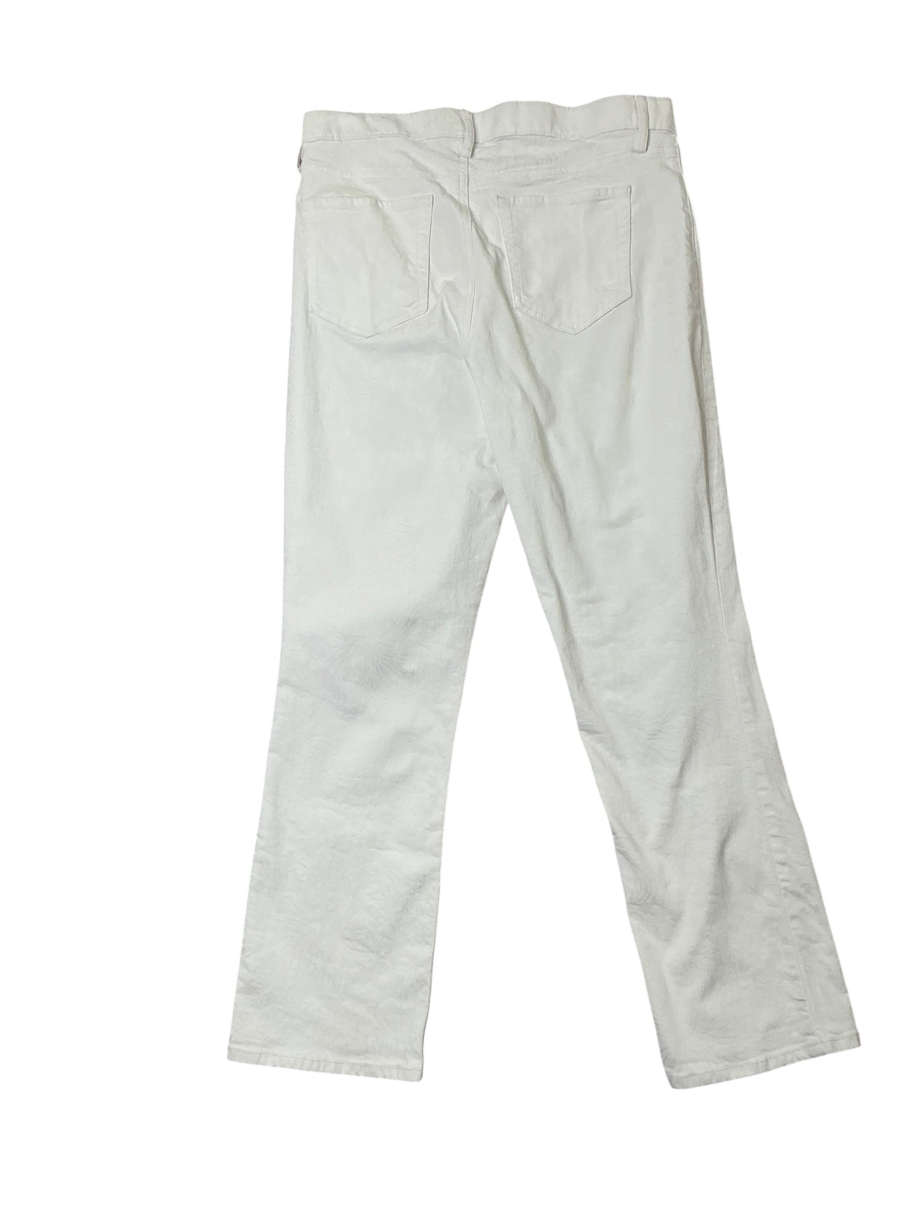 Lilly Pulitzer Liza High Rise Crop Flare Pants - Resort White Pandarama - Size 12