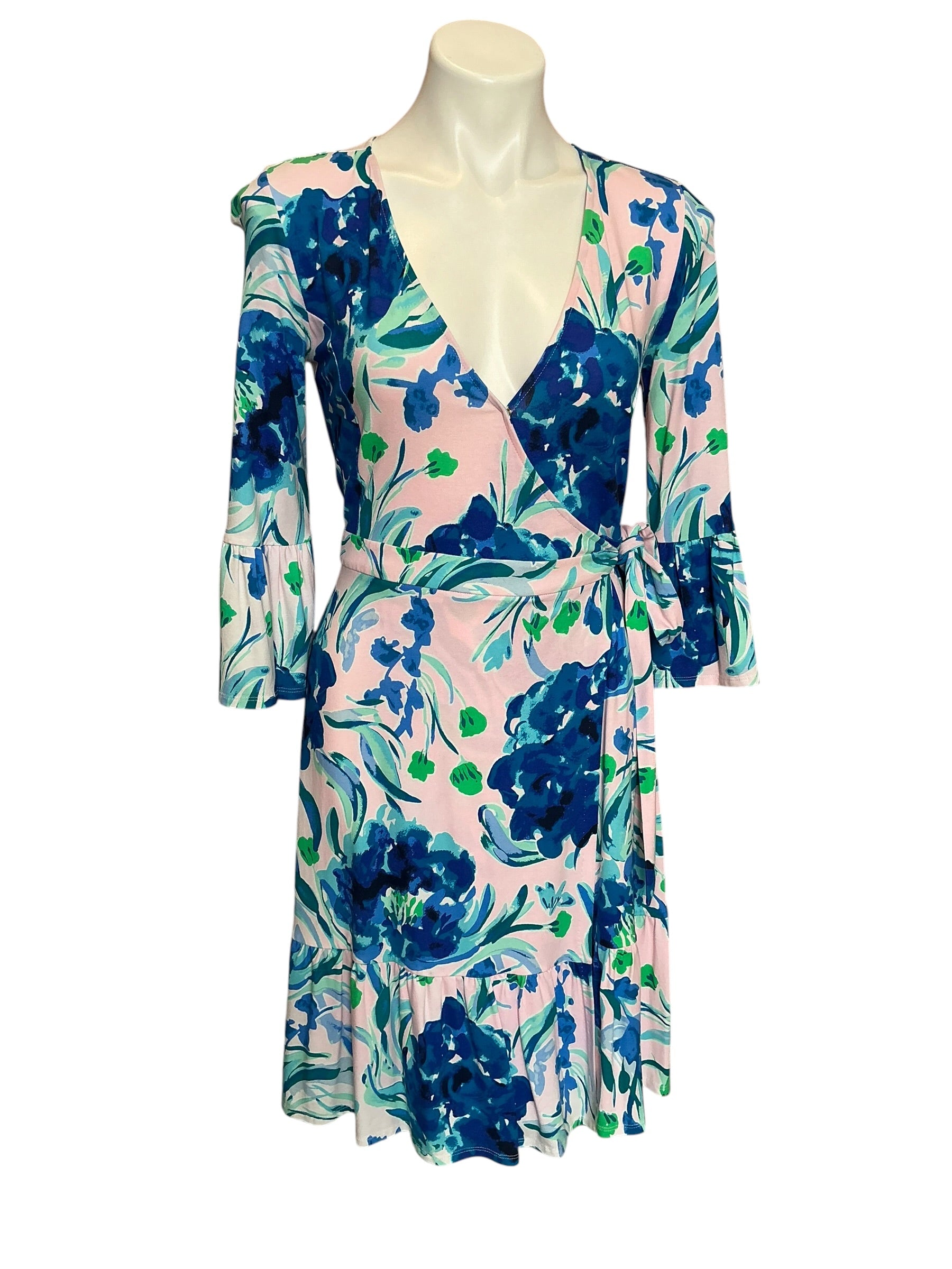 Lilly Pulitzer NWT Misha Wrap Dress Pink Tropics Sweet Pea - Size S
