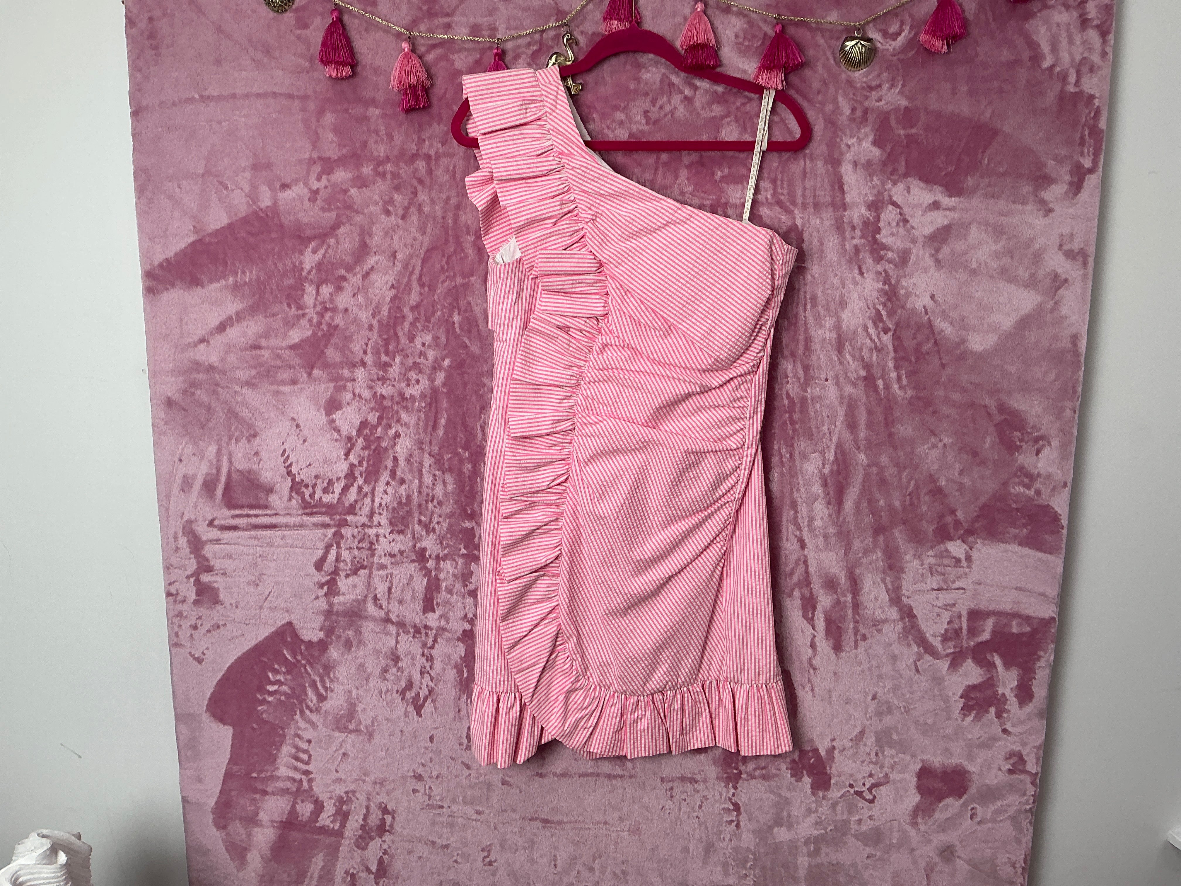 Lilly Pulitzer Dress NWT - Tiffani Dress - Havana Pink - Yarn Dye Seersucker - Size 12