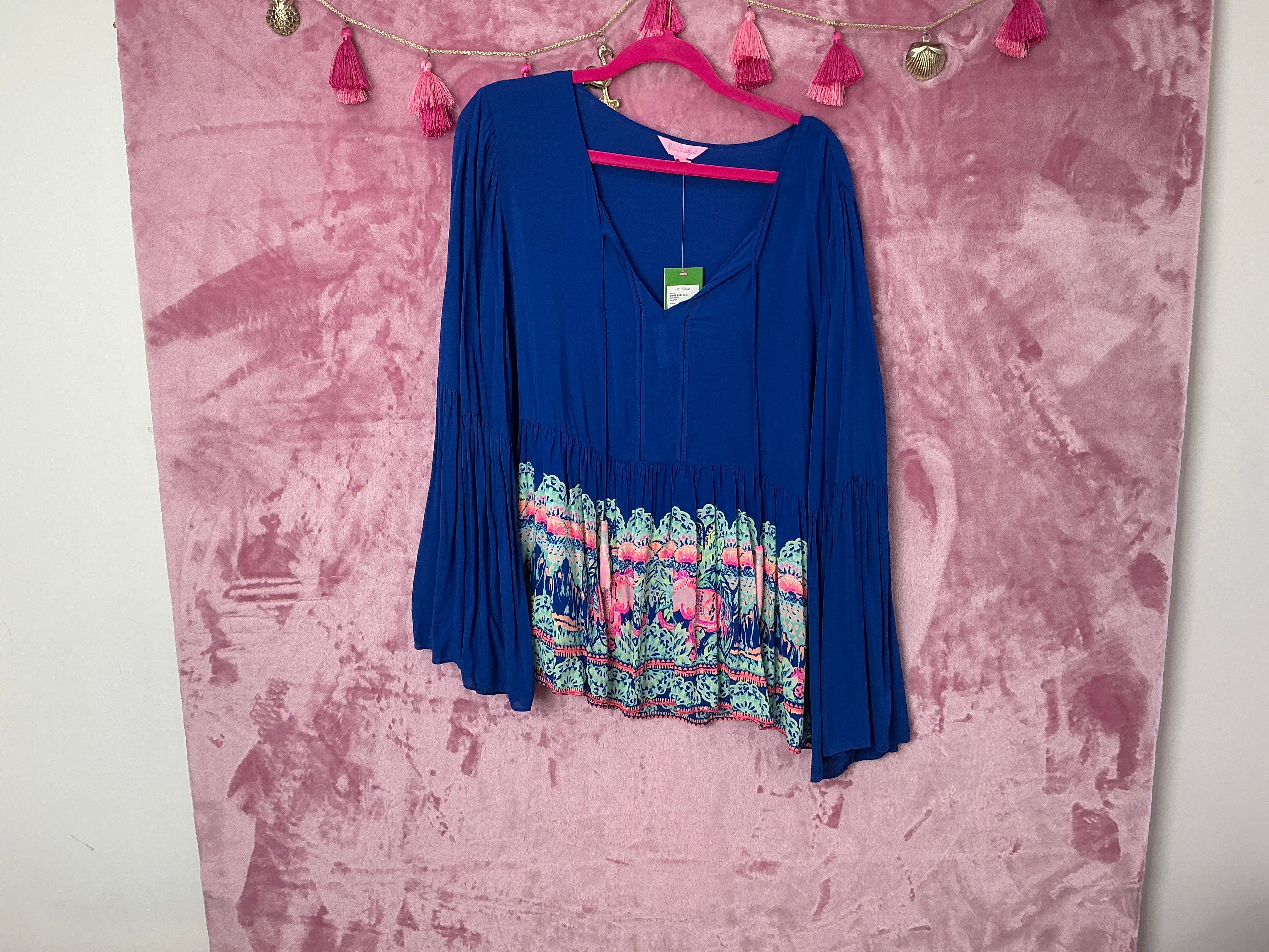 Lilly Pulitzer Long Sleeve Top NWT - Kahli Top - Multi - On Display Engineered Top - Size L