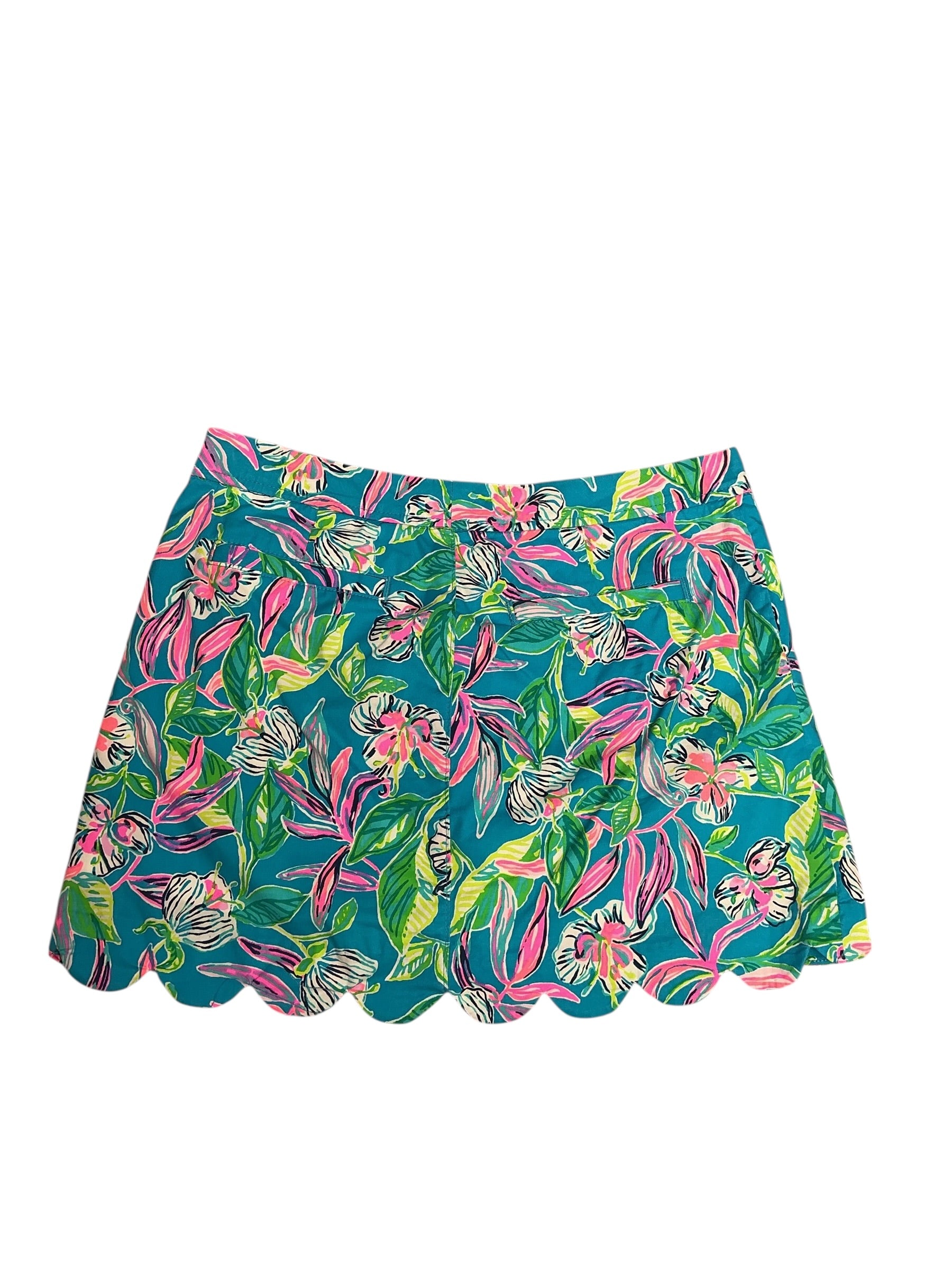 Lilly Pulitzer- Colette Skort Formentera Turquoise Keep On Beleafing Size 2
