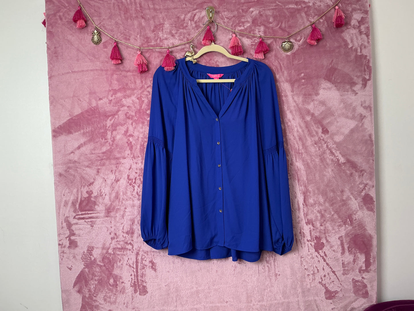 Lilly Pulitzer NWT Anela Top Royal Purple - Size XL