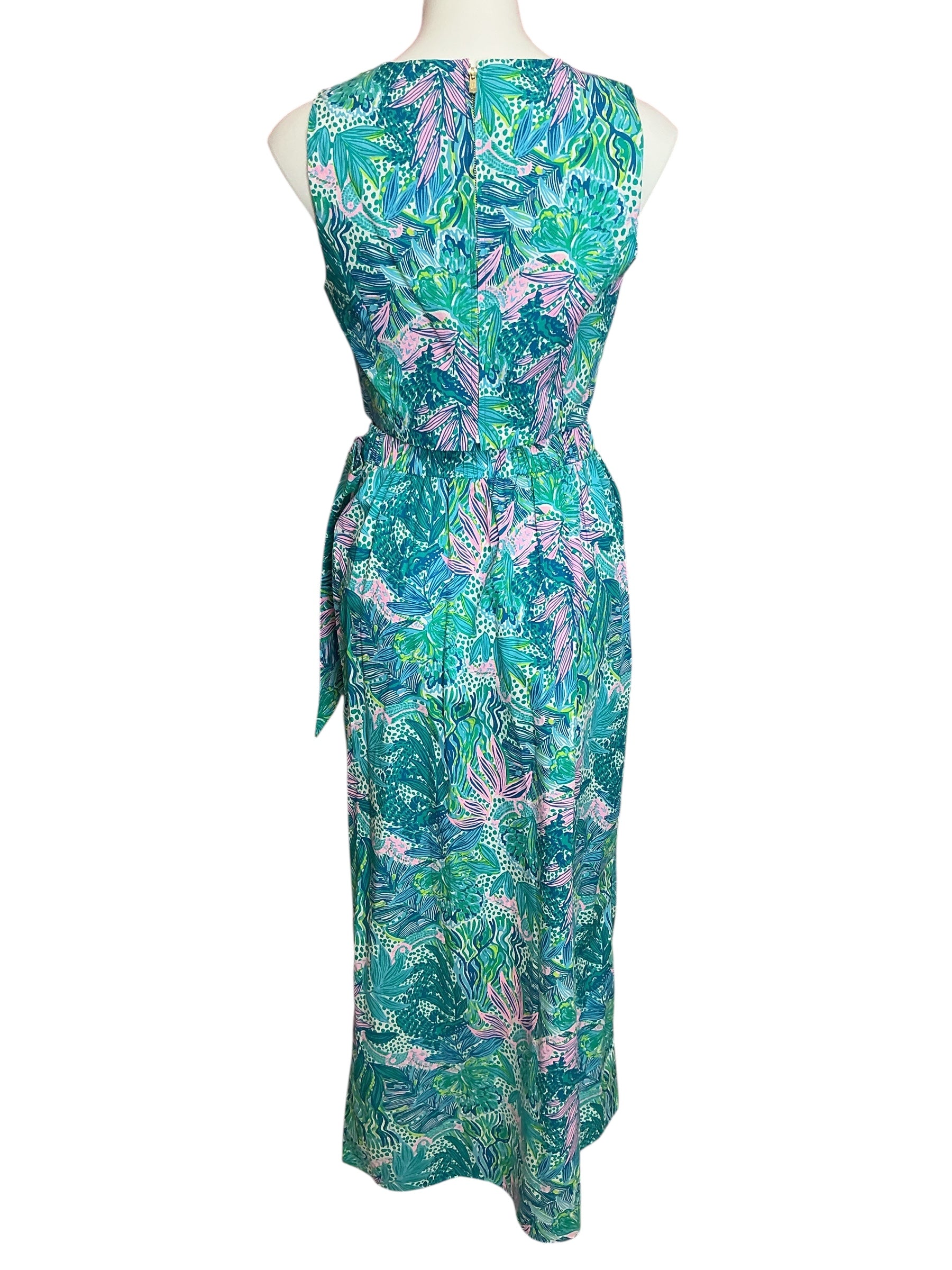 Lilly Pulitzer Leif Maxi 2-Piece Set Botanical Green Holiday In The Sun - Size 4