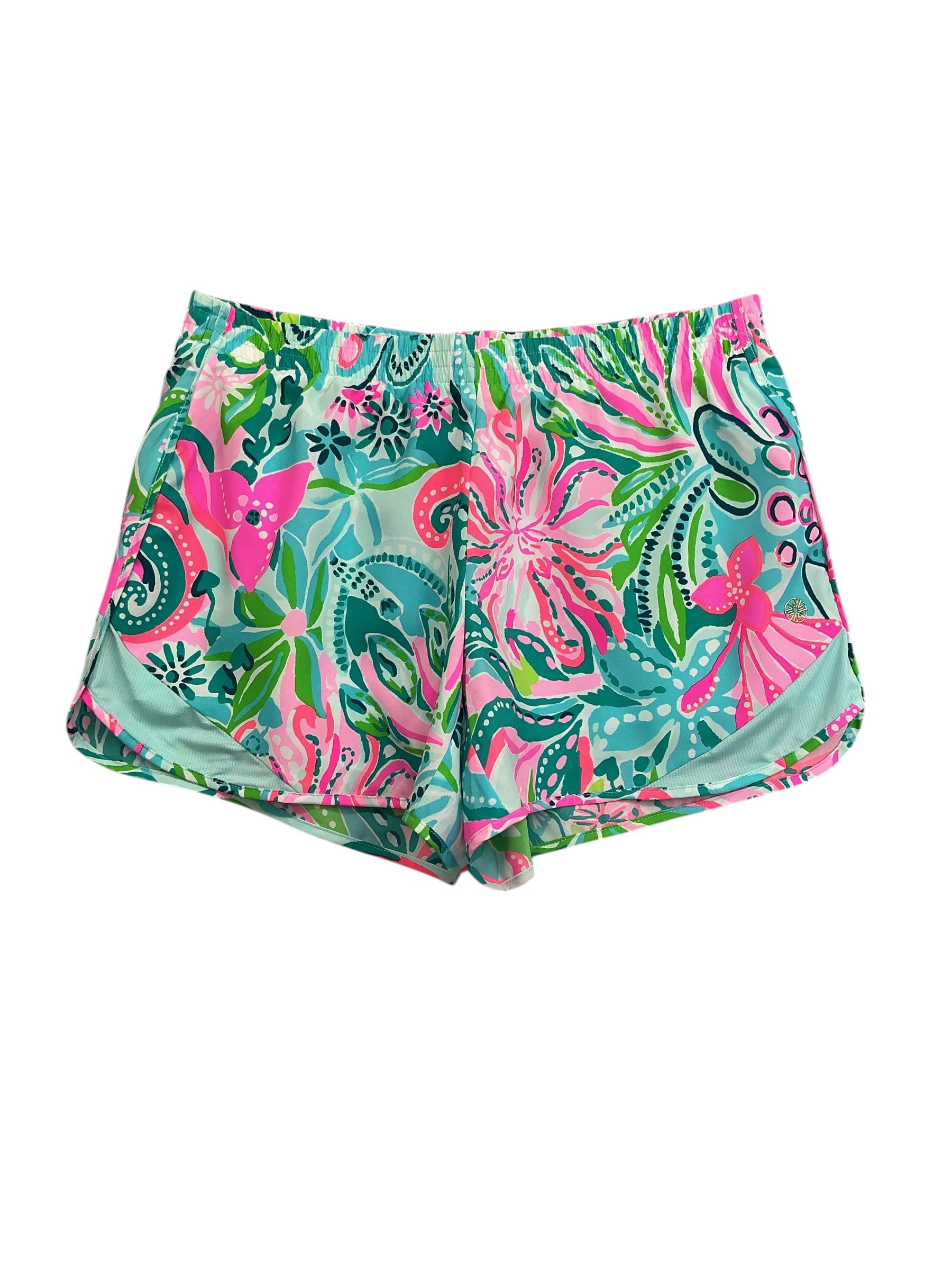 Lilly Pulitzer Luxletic UPF 50+ Ocean Trail Shorts Via Flora - Size S