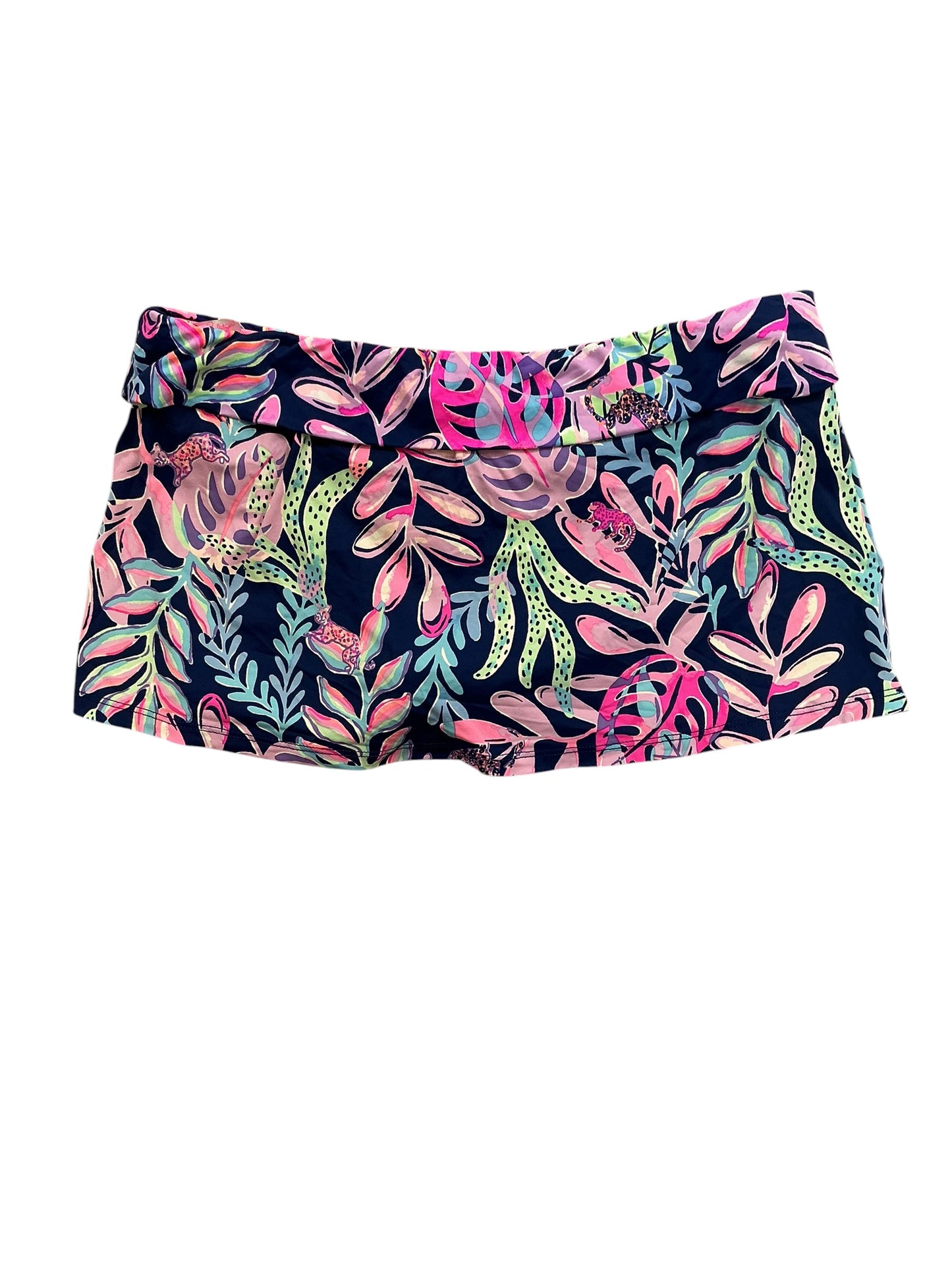 Lilly Pulitzer Calah Skirted Bikini Bottom Oyster Bay Navy You’ve Been Spotted - Size 2