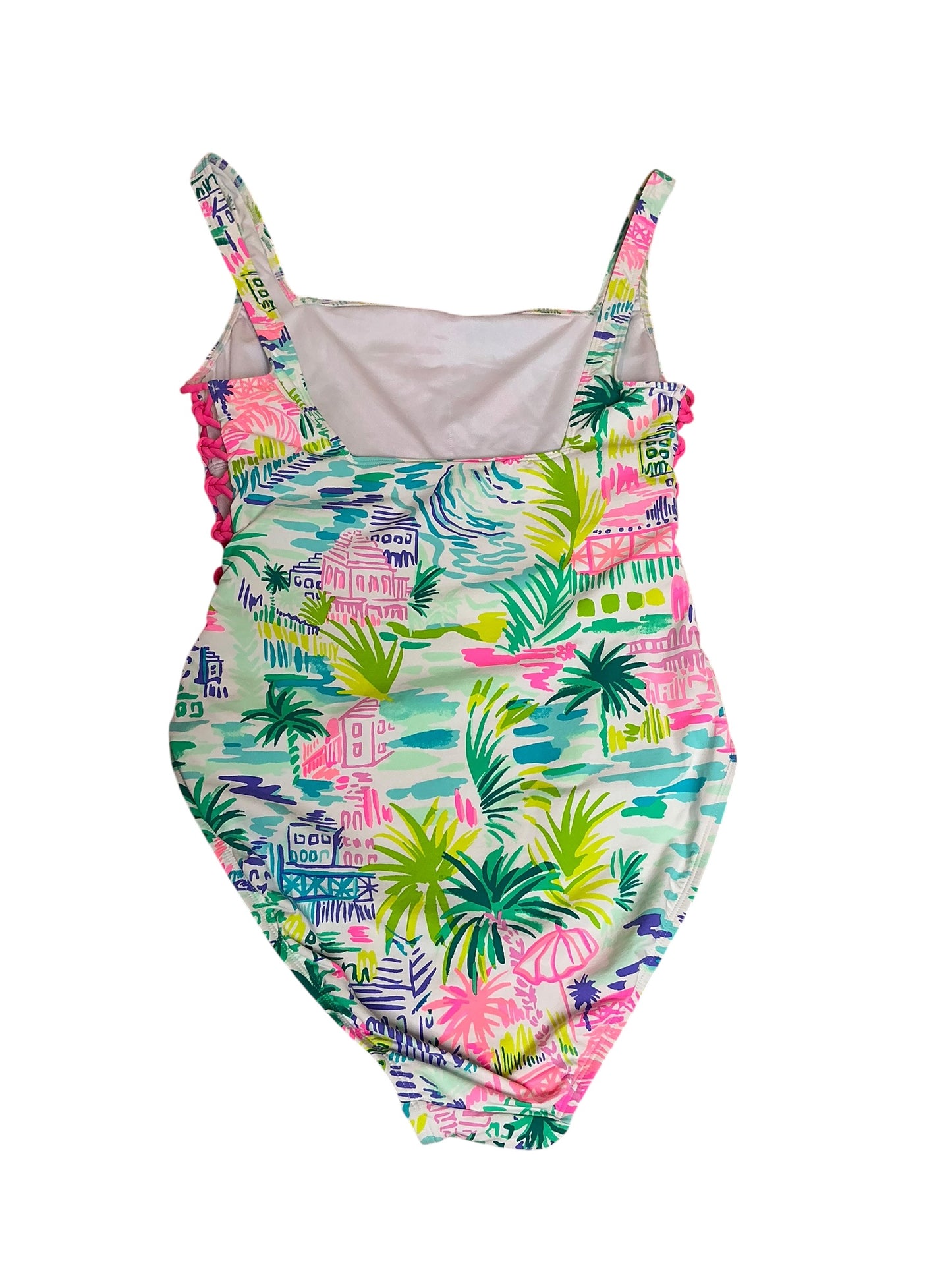 Lilly Pulitzer Morri One-Piece Swimsuit Multi Private Island - Size 12