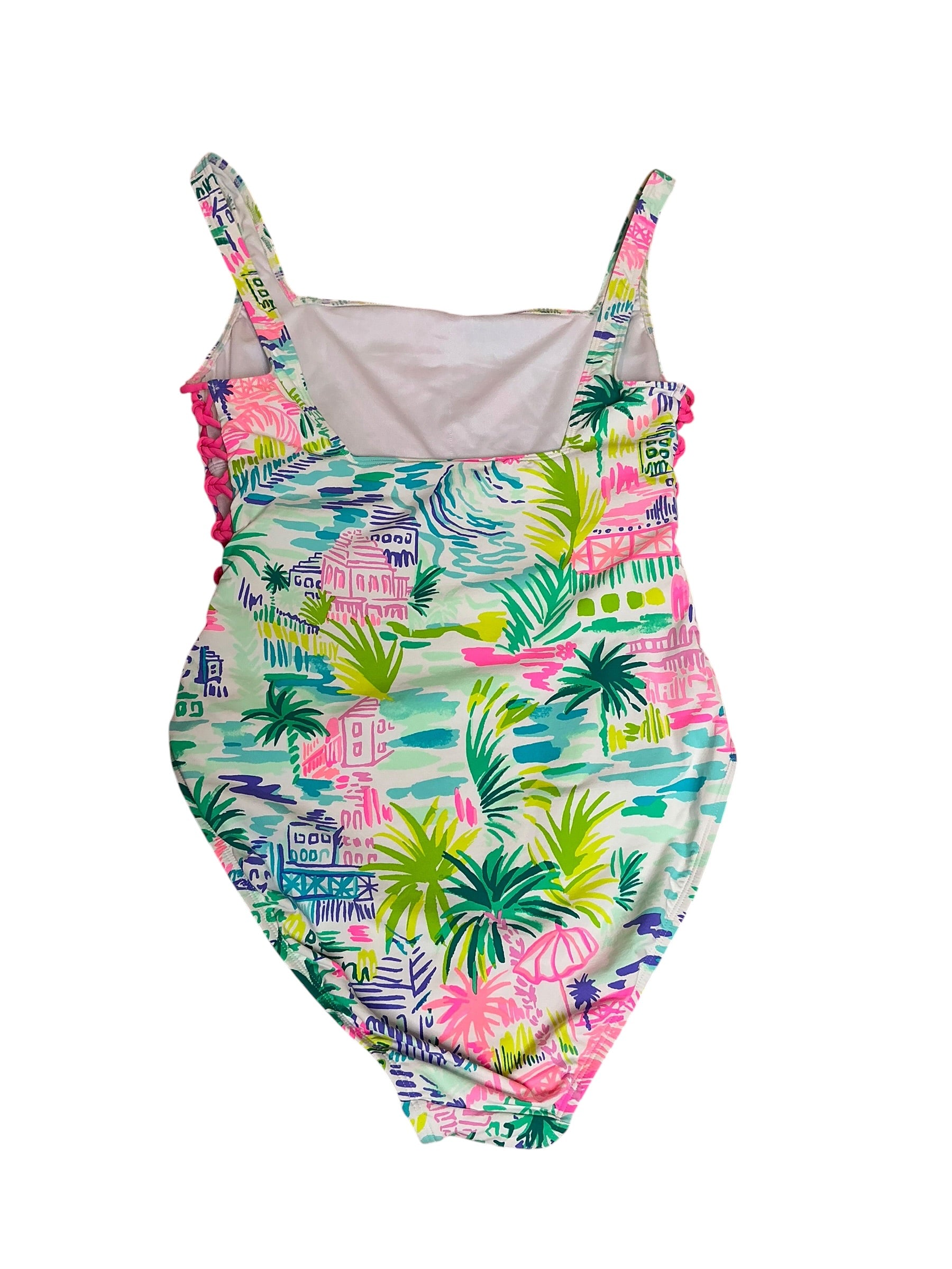 Lilly Pulitzer Morri One-Piece Swimsuit Multi Private Island - Size 12