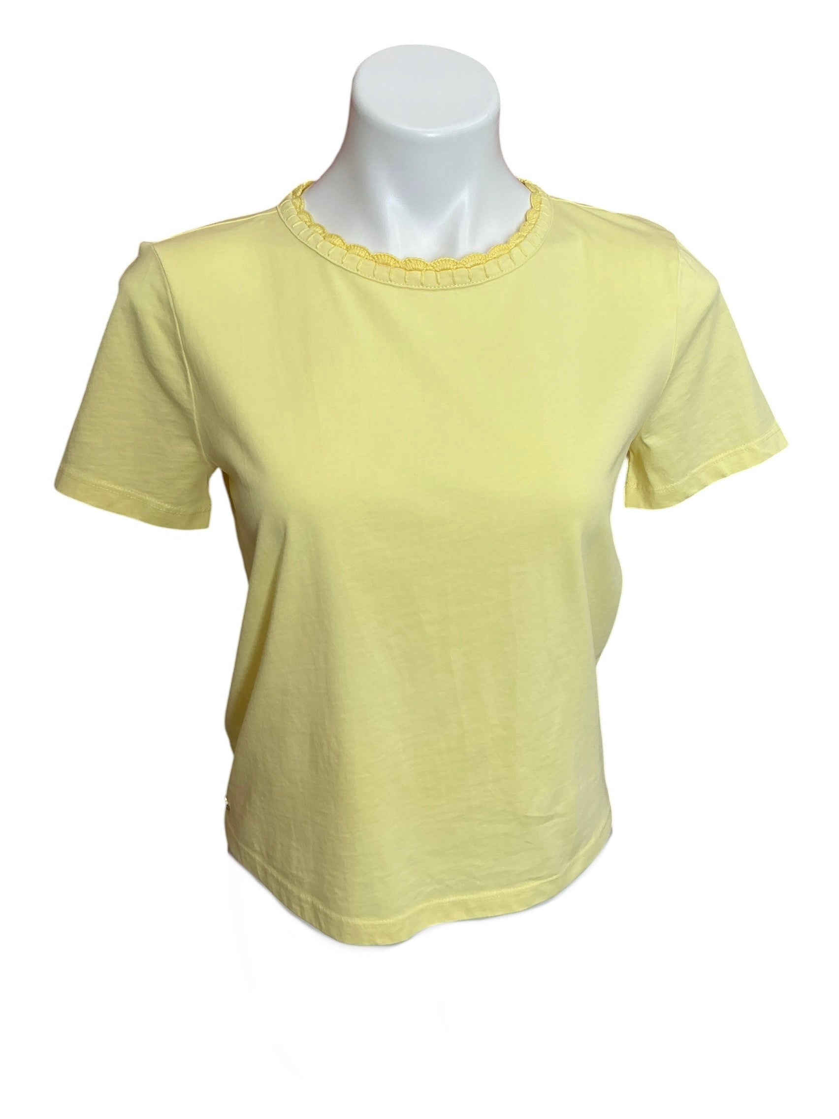 Lilly Pulitzer NWT Clairmont Crochet Trim Top Limoncello - Size XS