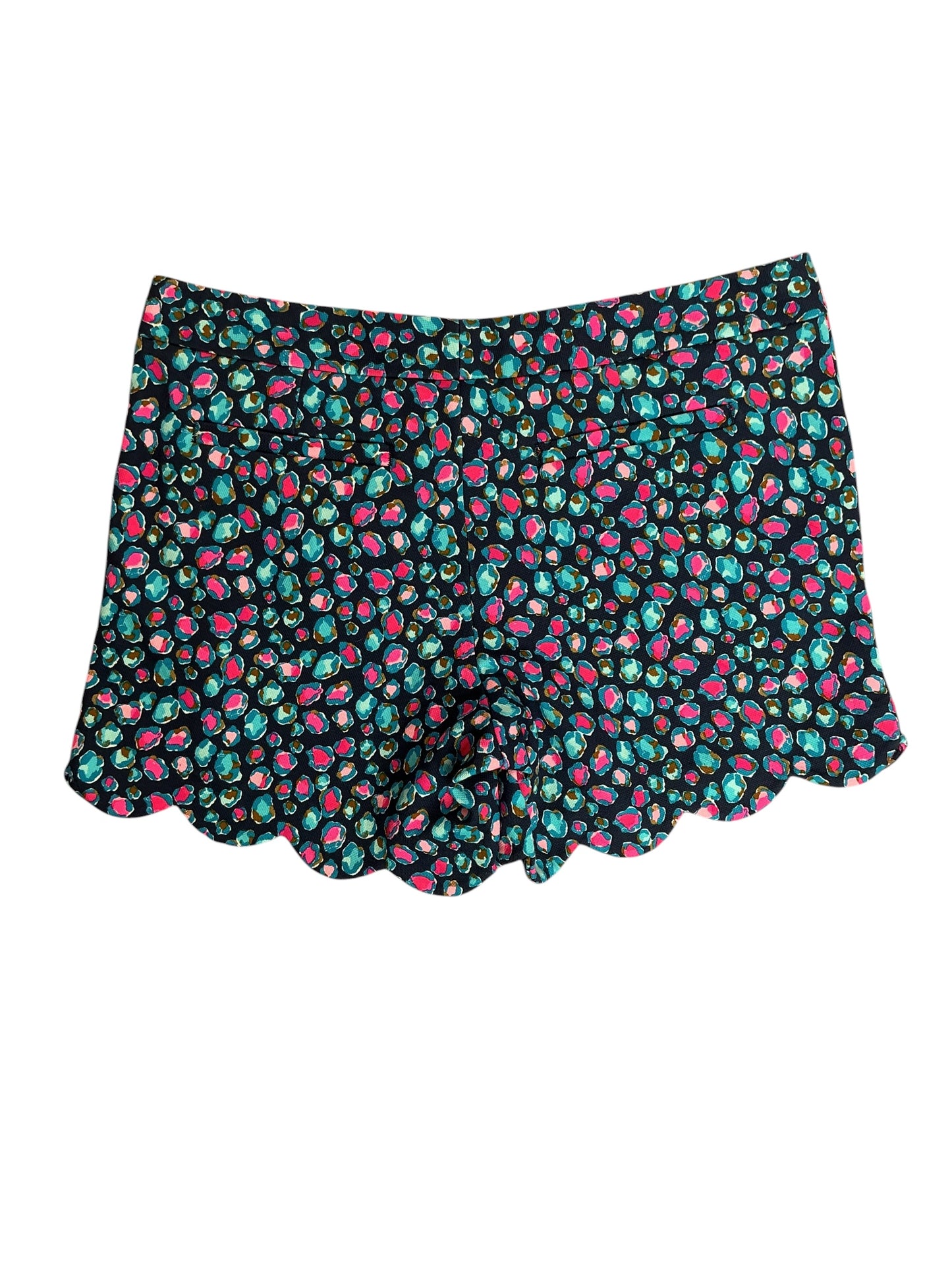 Lilly Pulitzer NWT Buttercup Knit Shorts Seabreeze Blue Low Tide Navy Spotted - Size 8