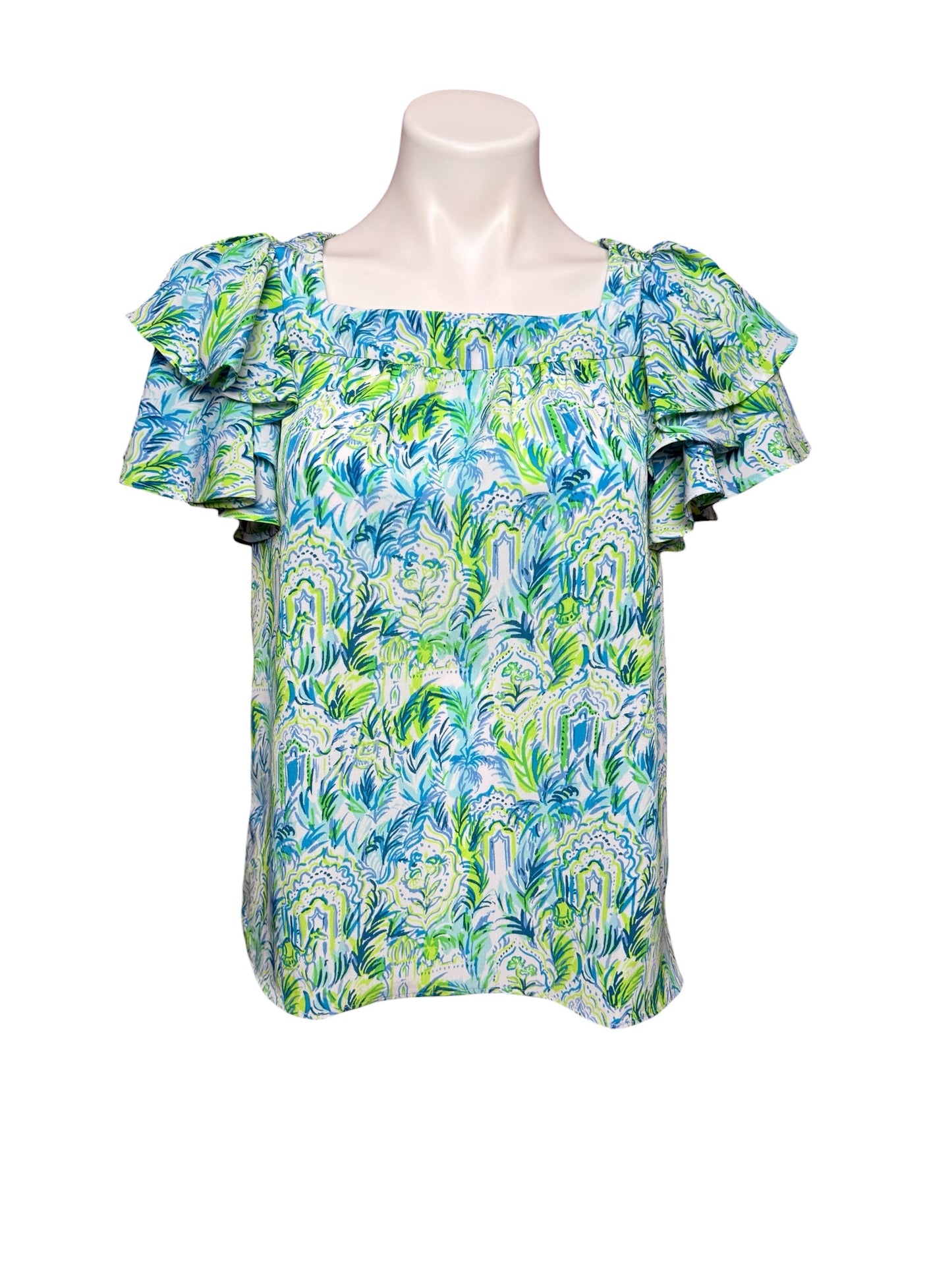 Lilly Pulitzer- Devina Top Resort White Out To Play Size XS
