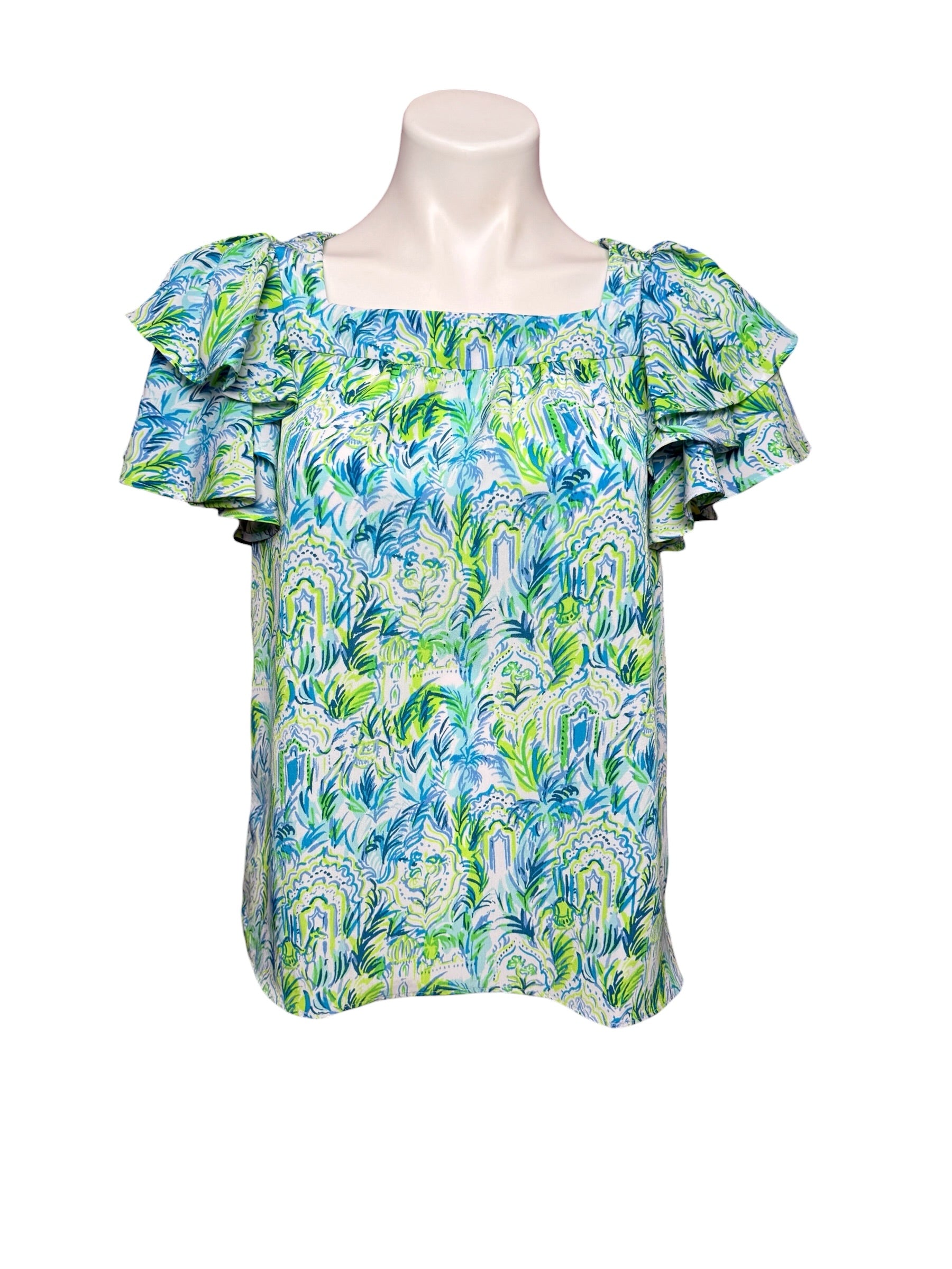 Lilly Pulitzer- Devina Top Resort White Out To Play Size XS
