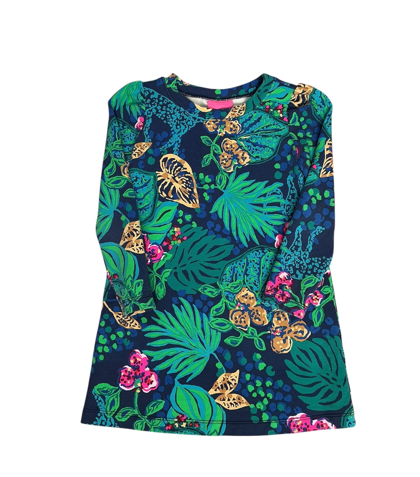 Lilly Pulitzer Girls Mini Jansen Dress Low Tide Navy Life of the Party - Size XS