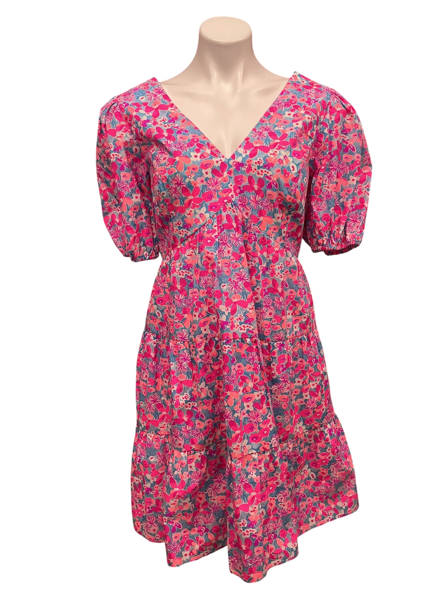 Lilly Pulitzer Nalani Short Sleeve Dress Aura Pink Baby Bloomer - Size 16