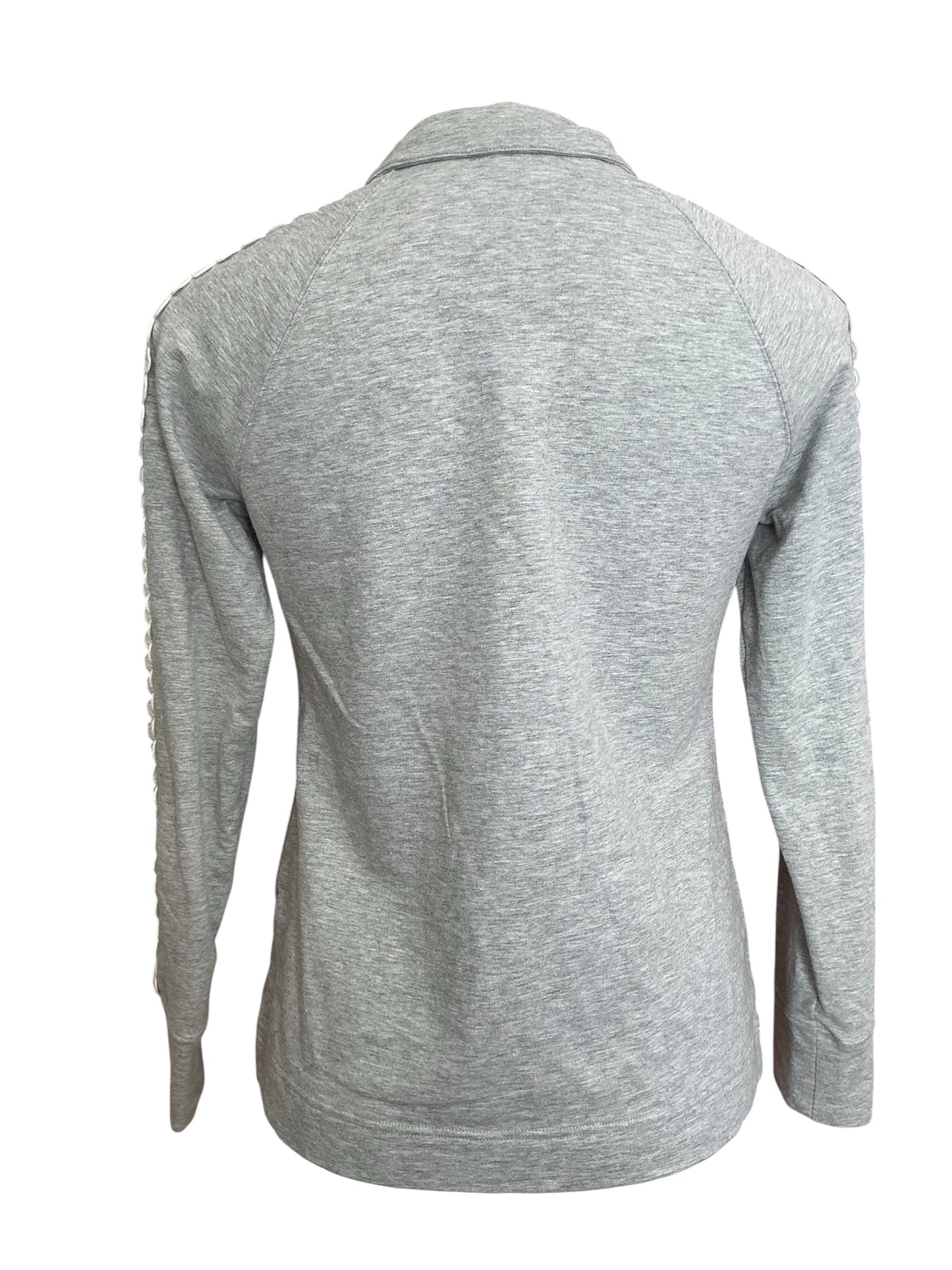 Lilly Pulitzer Skipper Popover Top Heathered Seaside Gray - Size S