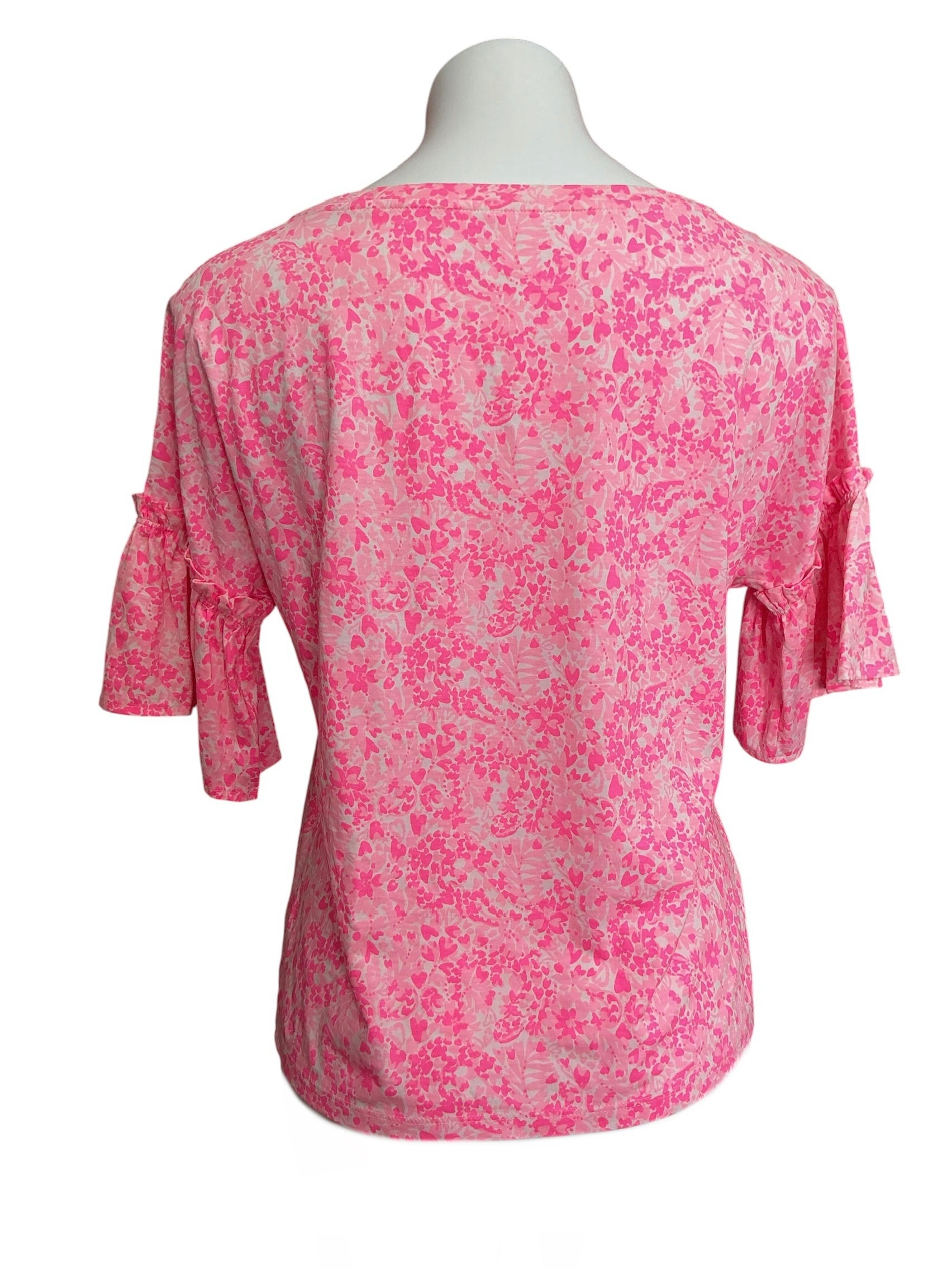 Lilly Pulitzer Ziva Top Pink Shandy Invest A Gator - Size M