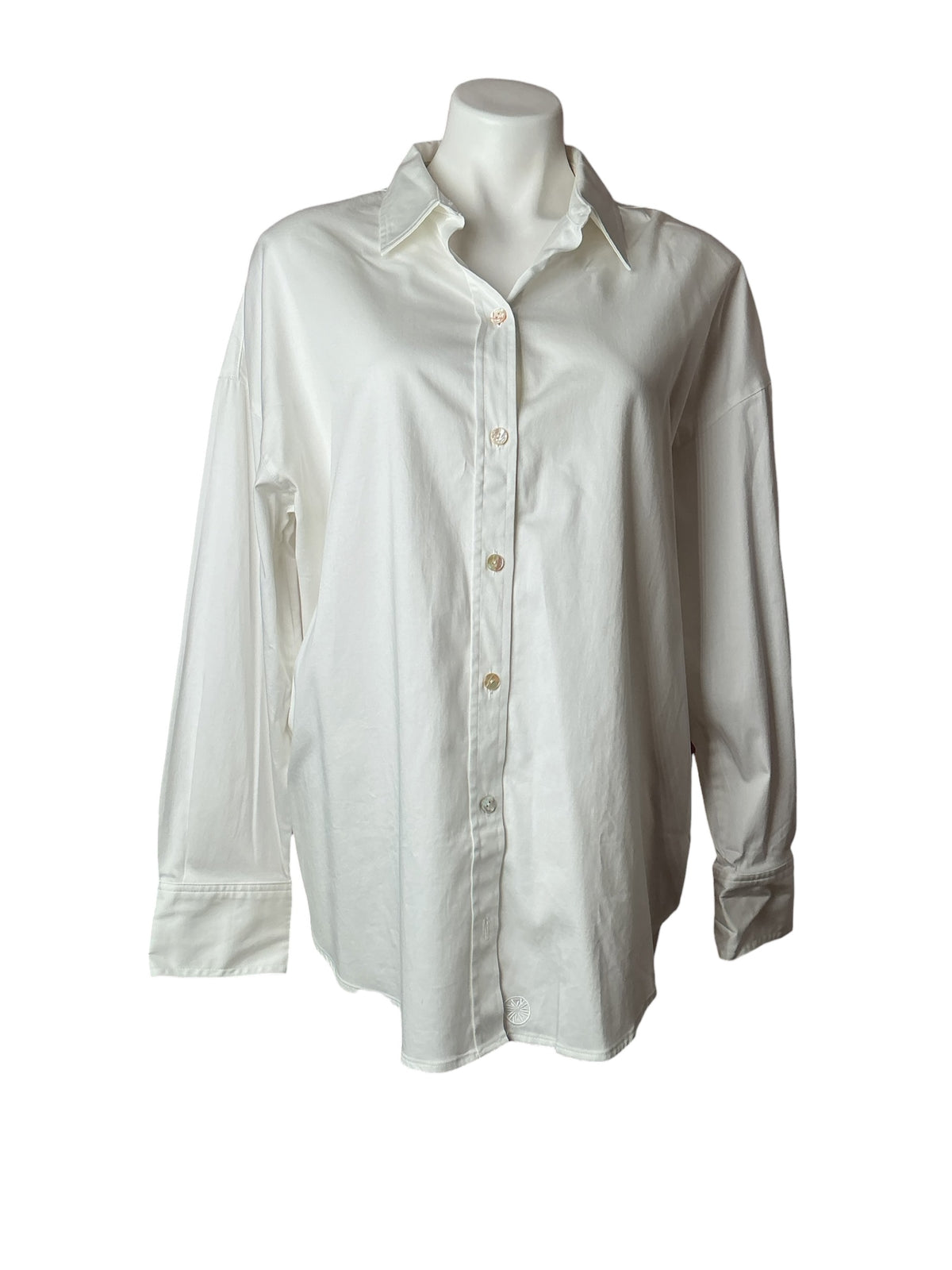 Lilly Pulitzer Stevey Relaxed Button Resort White - Size M