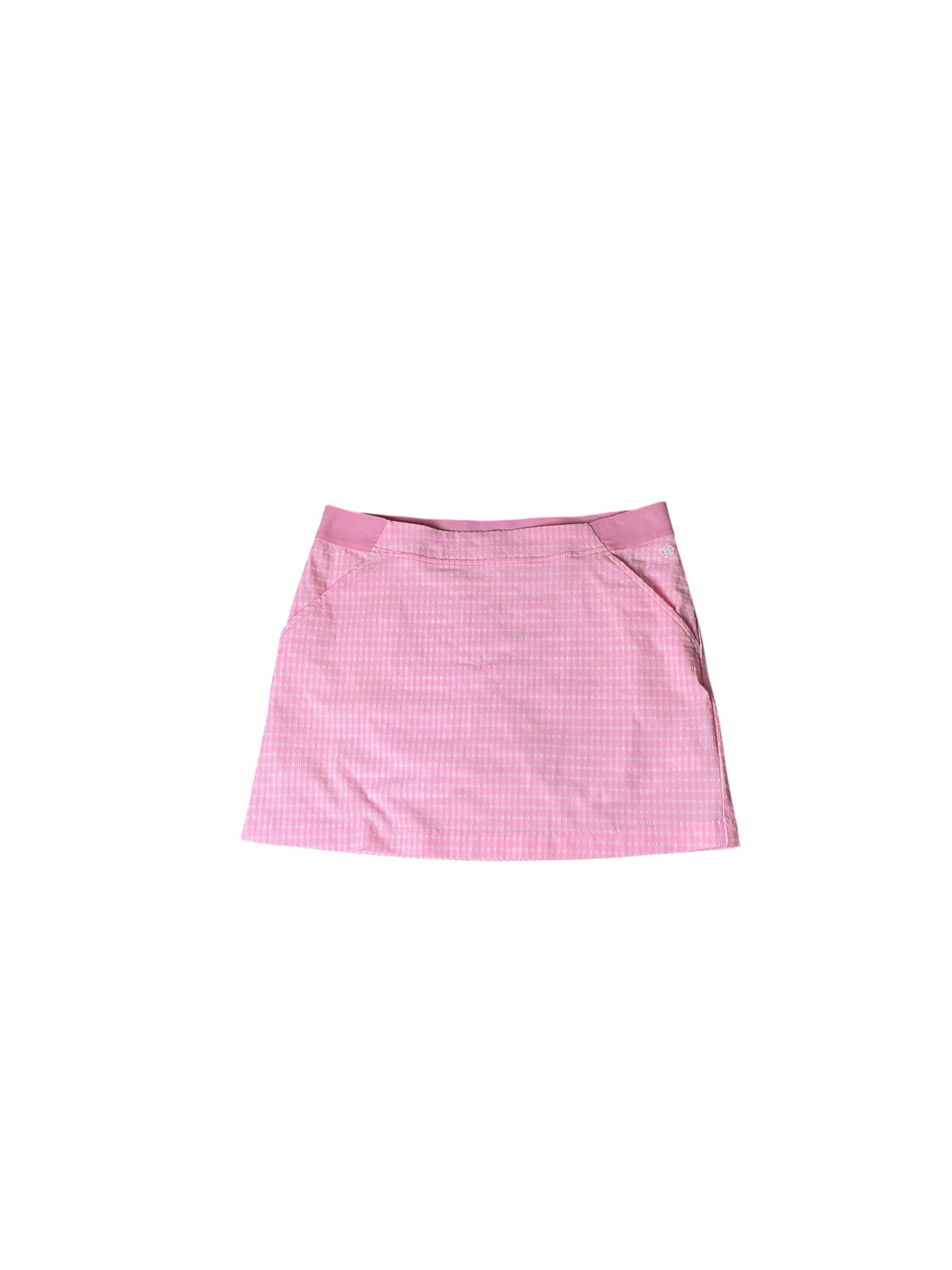 Lilly Pulitzer NWT Aona Skort UPF 50+ Conch Shell Pink Performance Gingham - Size 10