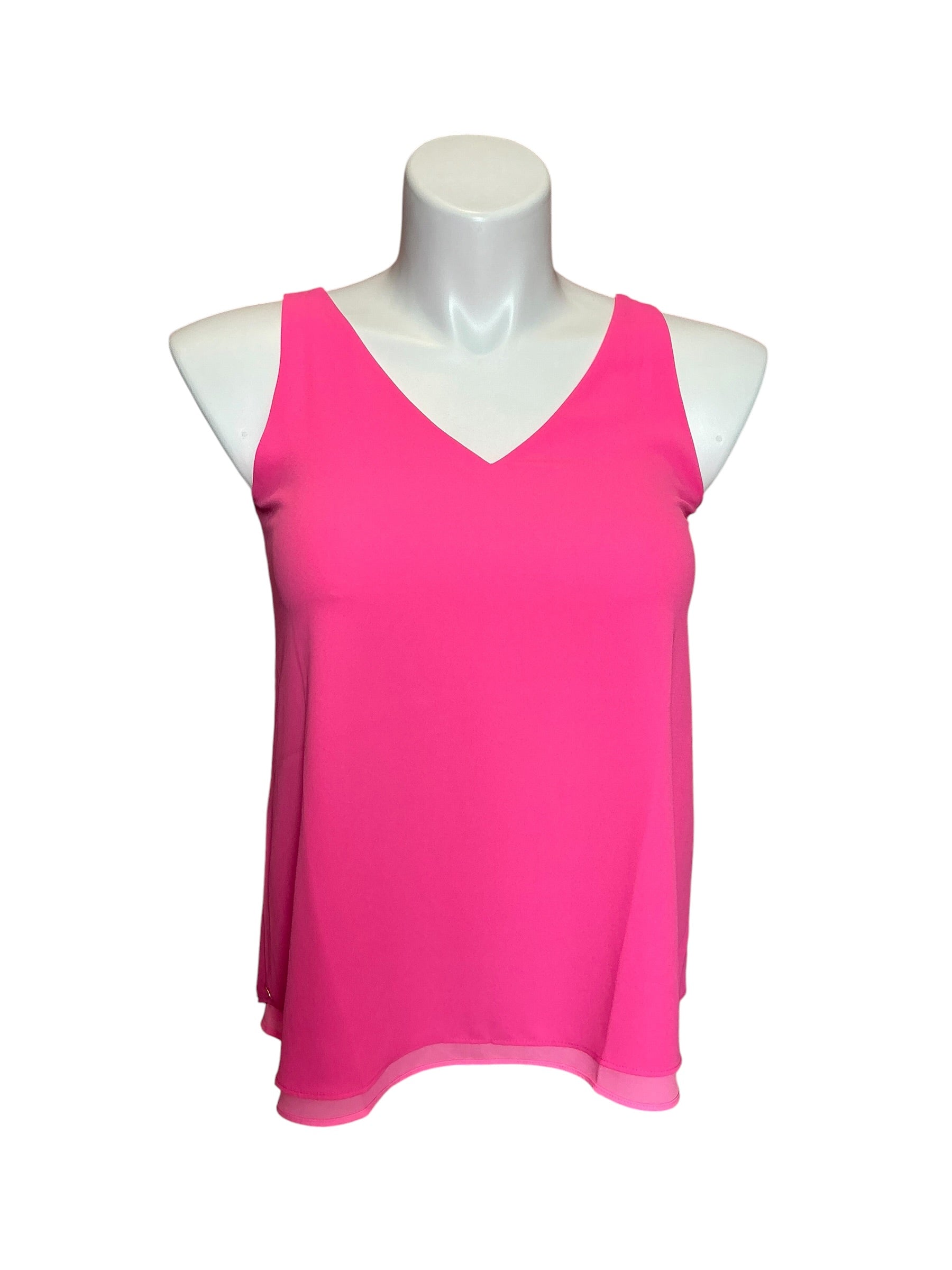 Lilly Pulitzer Florin V-Neck Top Boca Pink - Size S