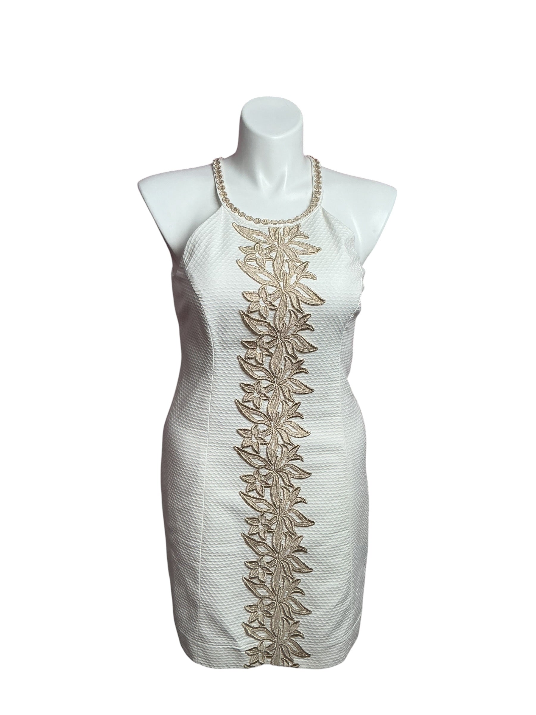 Lilly Pulitzer- Parker Palm Shift Dress Resort White Size 12